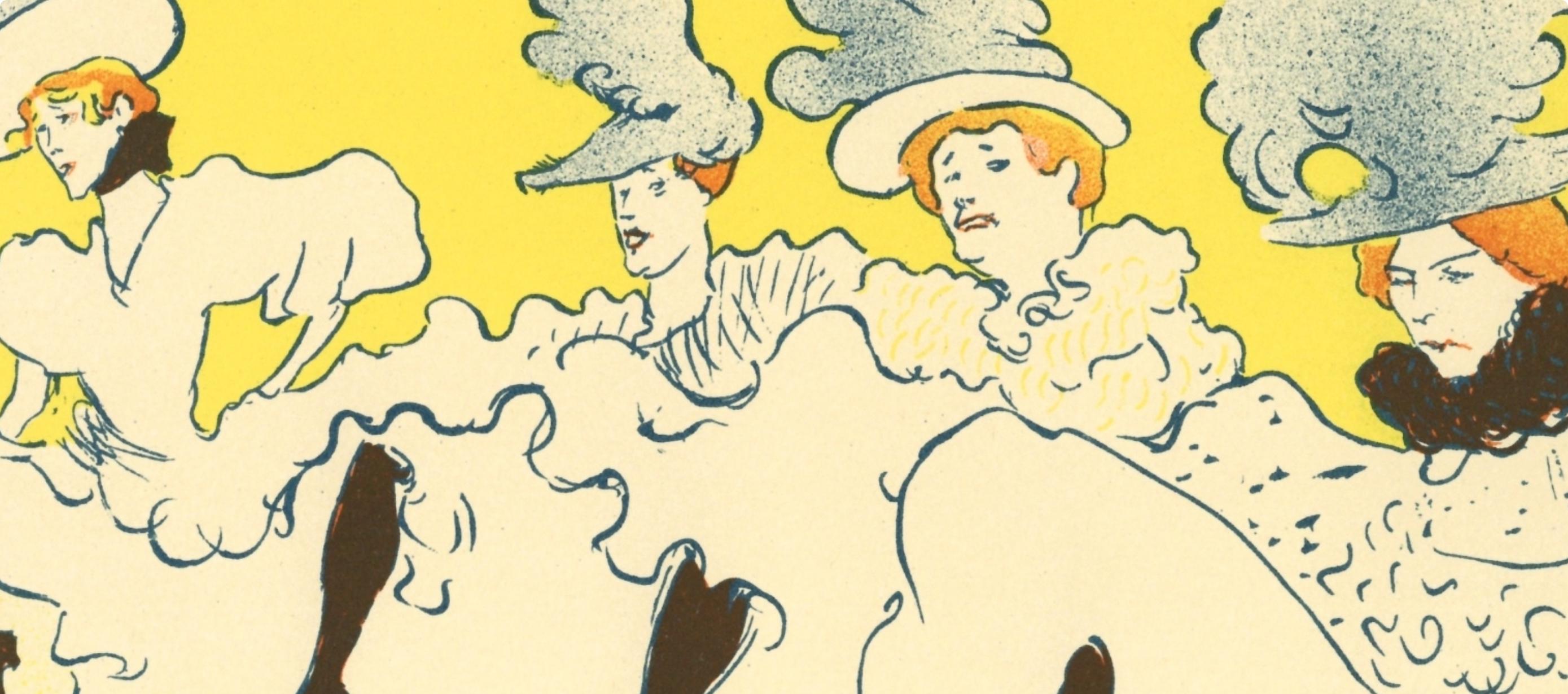Toulouse-Lautrec, Komposition, Les Affiches De Toulouse-Lautrec (nach) (Orange), Figurative Print, von Henri de Toulouse-Lautrec