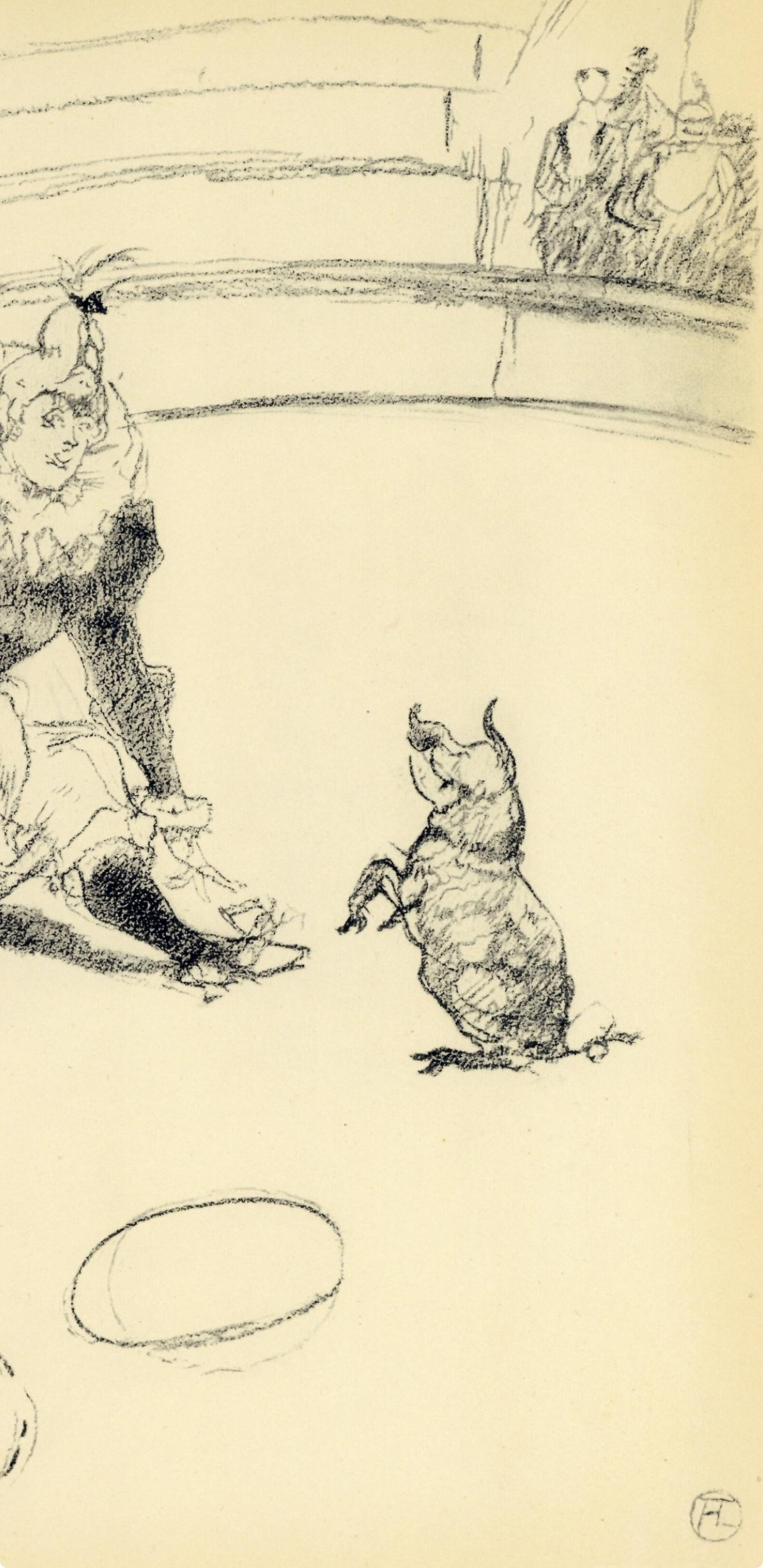 Toulouse-Lautrec, Composition, The Circus by Toulouse-Lautrec (after) - Beige Landscape Print by Henri de Toulouse-Lautrec