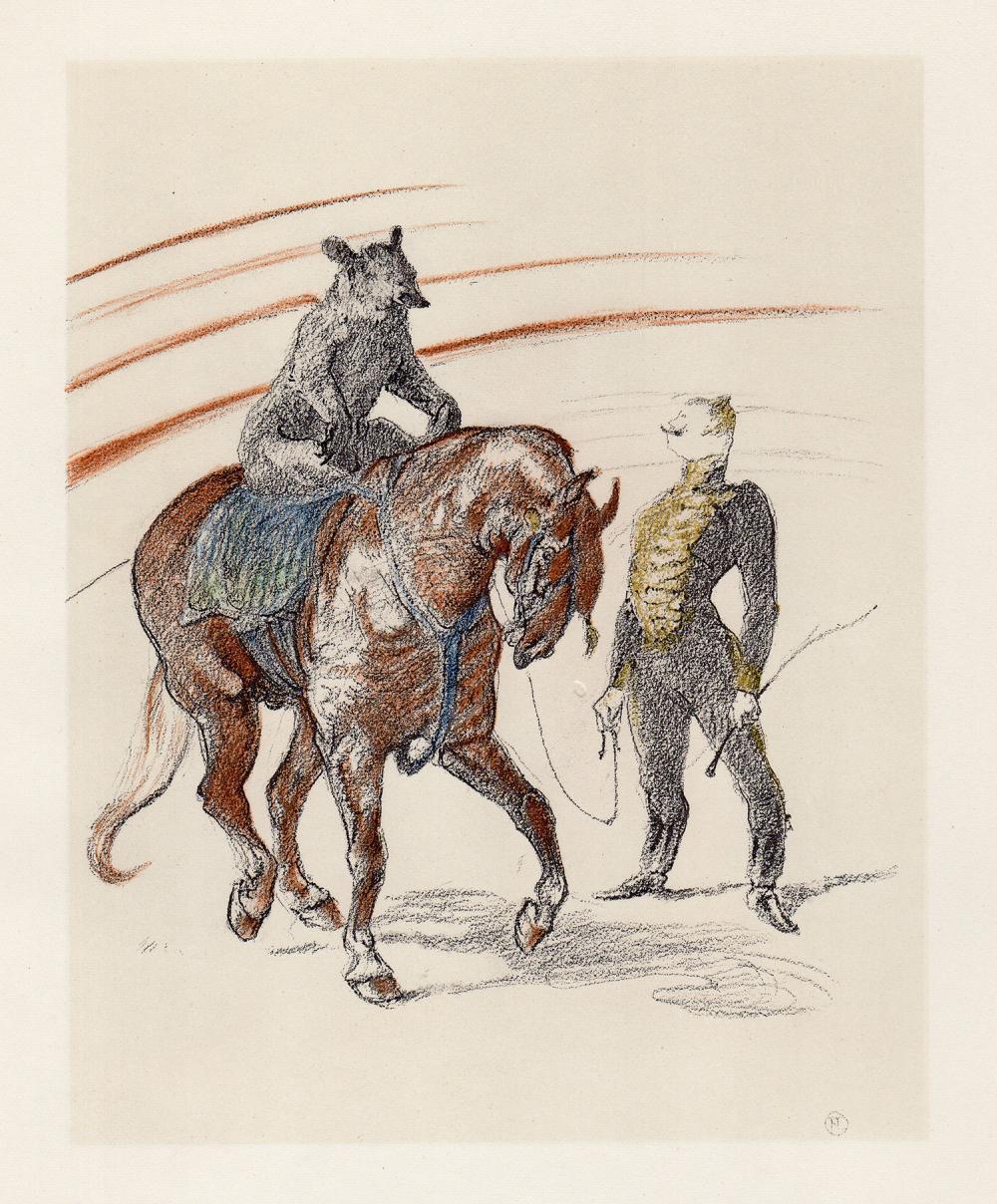 Toulouse-Lautrec, Komposition, Der Zirkus von Toulouse-Lautrec (nach) (Beige), Landscape Print, von Henri de Toulouse-Lautrec