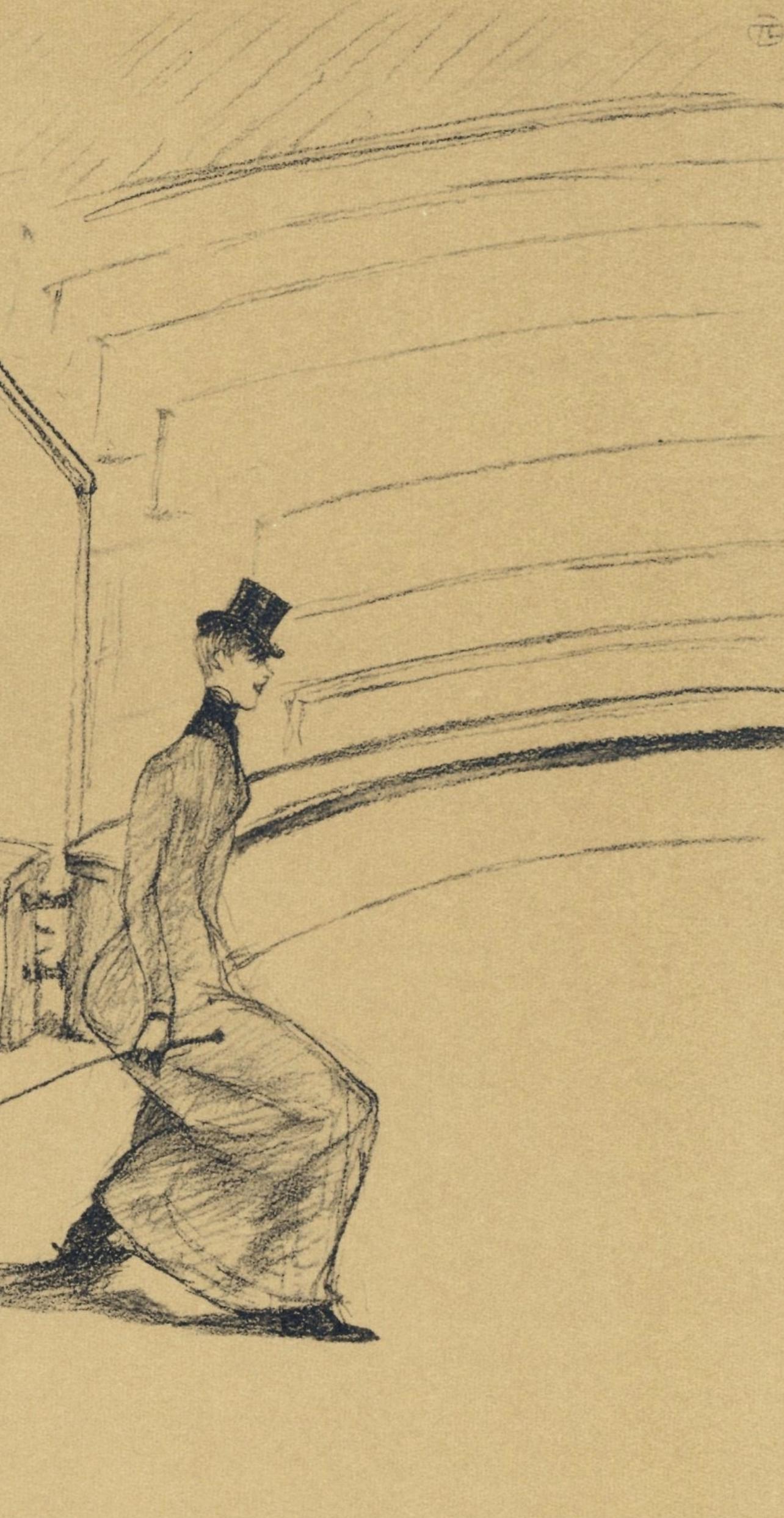 Toulouse-Lautrec, Composition, The Circus by Toulouse-Lautrec (after) - Beige Figurative Print by Henri de Toulouse-Lautrec