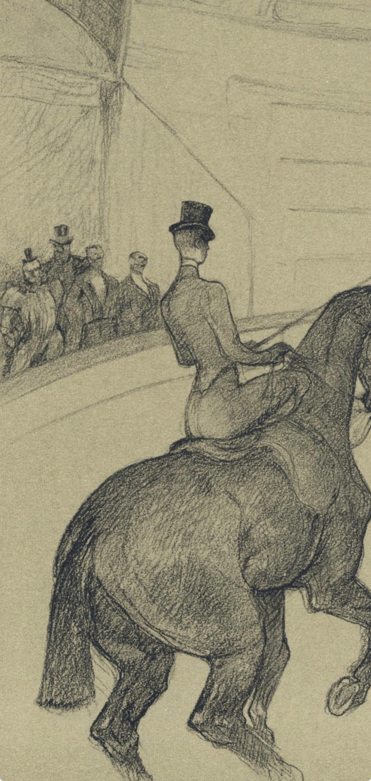 Toulouse-Lautrec, Composition, The Circus by Toulouse-Lautrec (after) - Brown Landscape Print by Henri de Toulouse-Lautrec