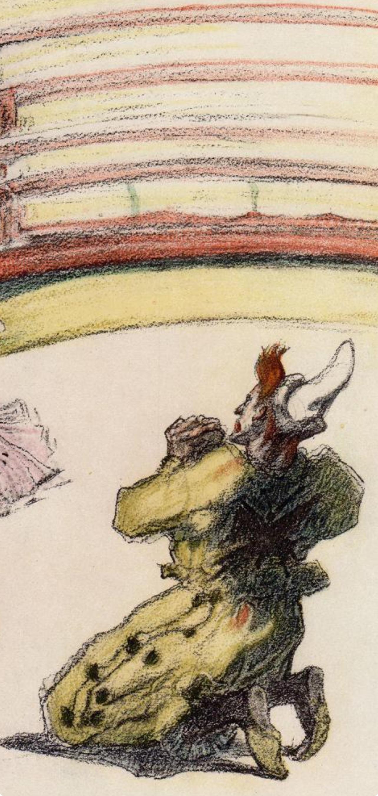 Toulouse-Lautrec, Composition, The Circus by Toulouse-Lautrec (after) - Beige Landscape Print by Henri de Toulouse-Lautrec