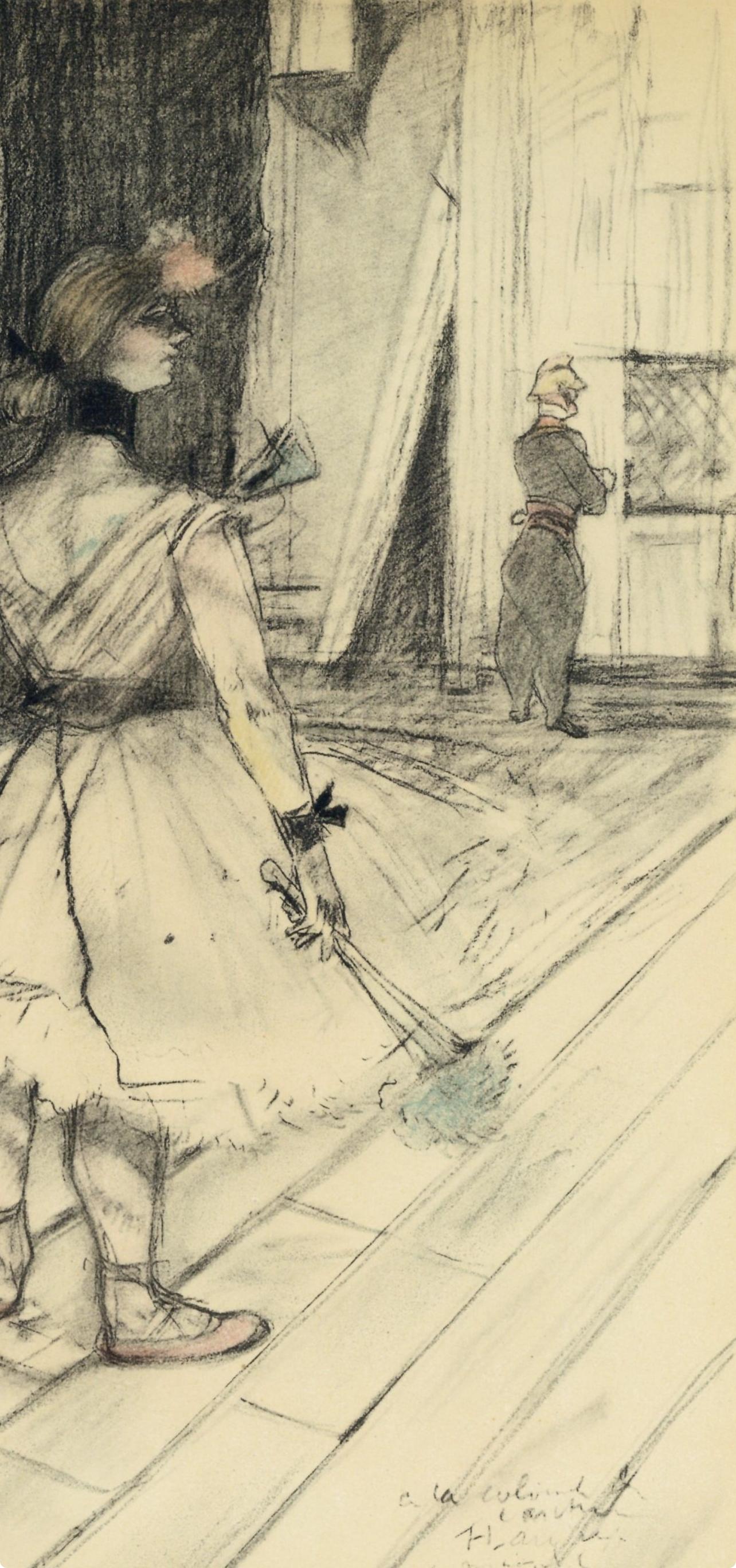 Toulouse-Lautrec, Composition, The Circus by Toulouse-Lautrec (after) - Beige Landscape Print by Henri de Toulouse-Lautrec