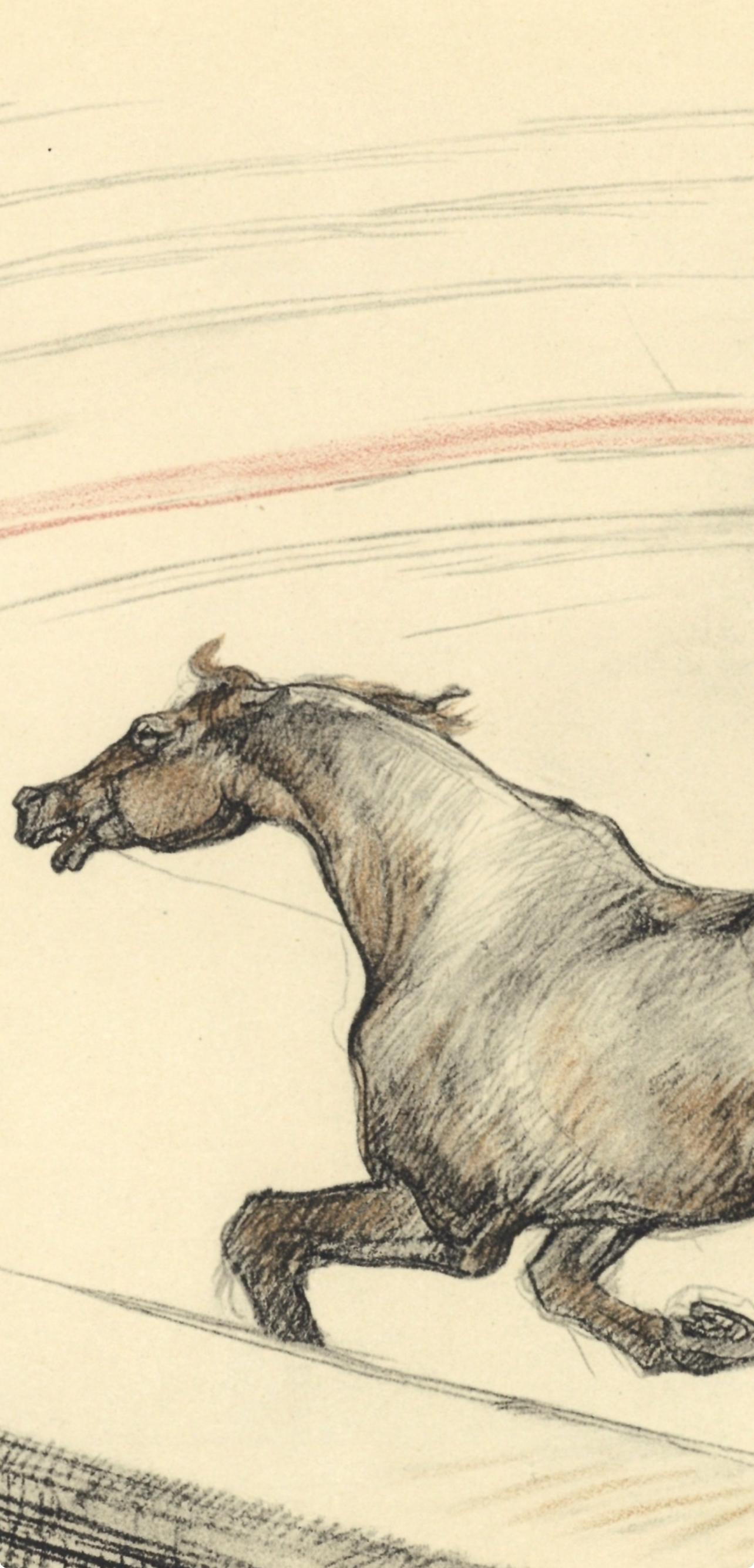 Toulouse-Lautrec, Composition, The Circus by Toulouse-Lautrec (after) - White Landscape Print by Henri de Toulouse-Lautrec