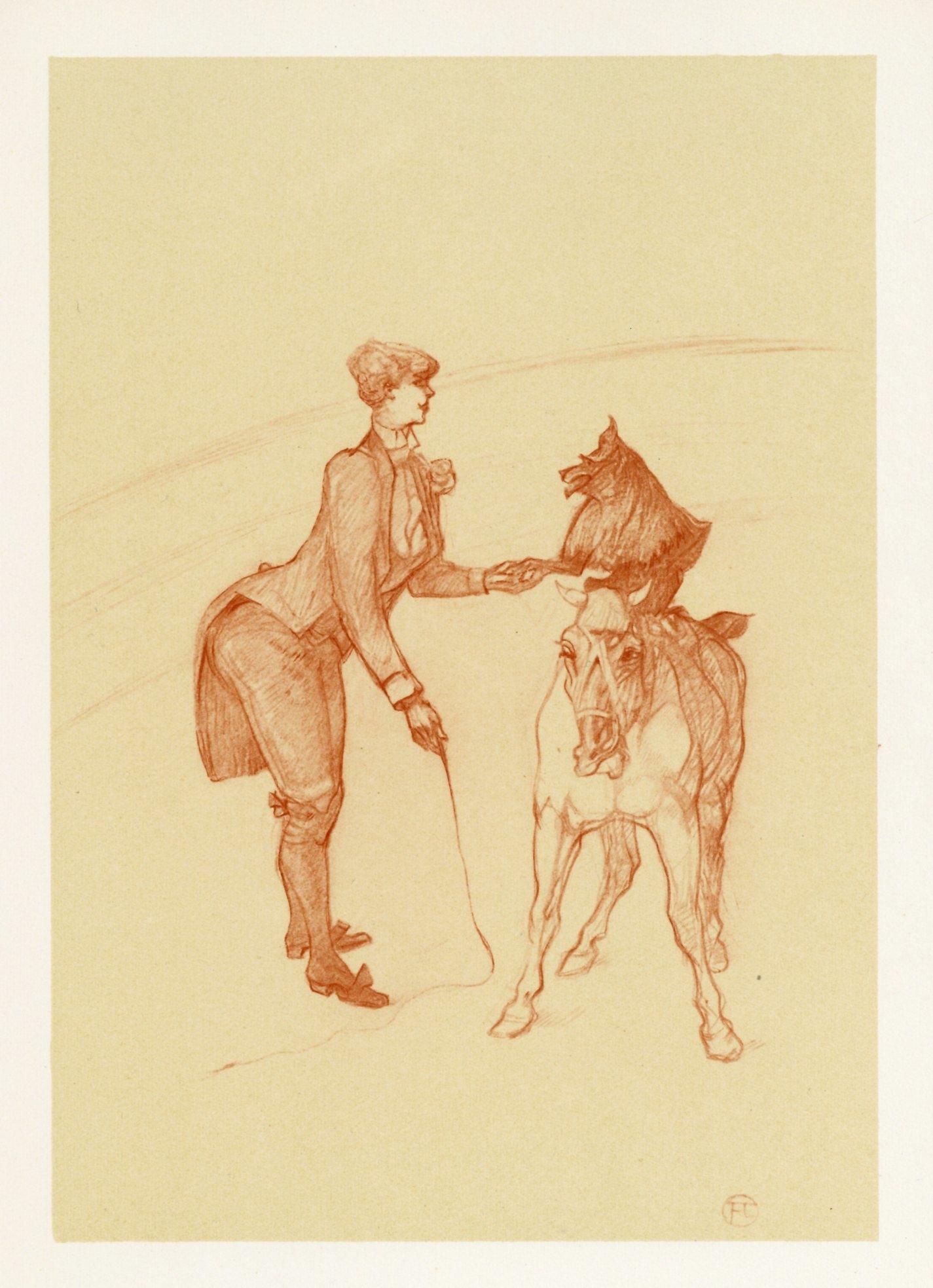Medium: Lithograph on vélin paper
Year: 1952
Paper Size: 12.125 x 9.25 inches
Inscription: Signed in the plate and unnumbered, as issued
Notes: From the album, The Circus by Toulouse-Lautrec, 1952. Published the Paris Book Center, Inc., New York, in