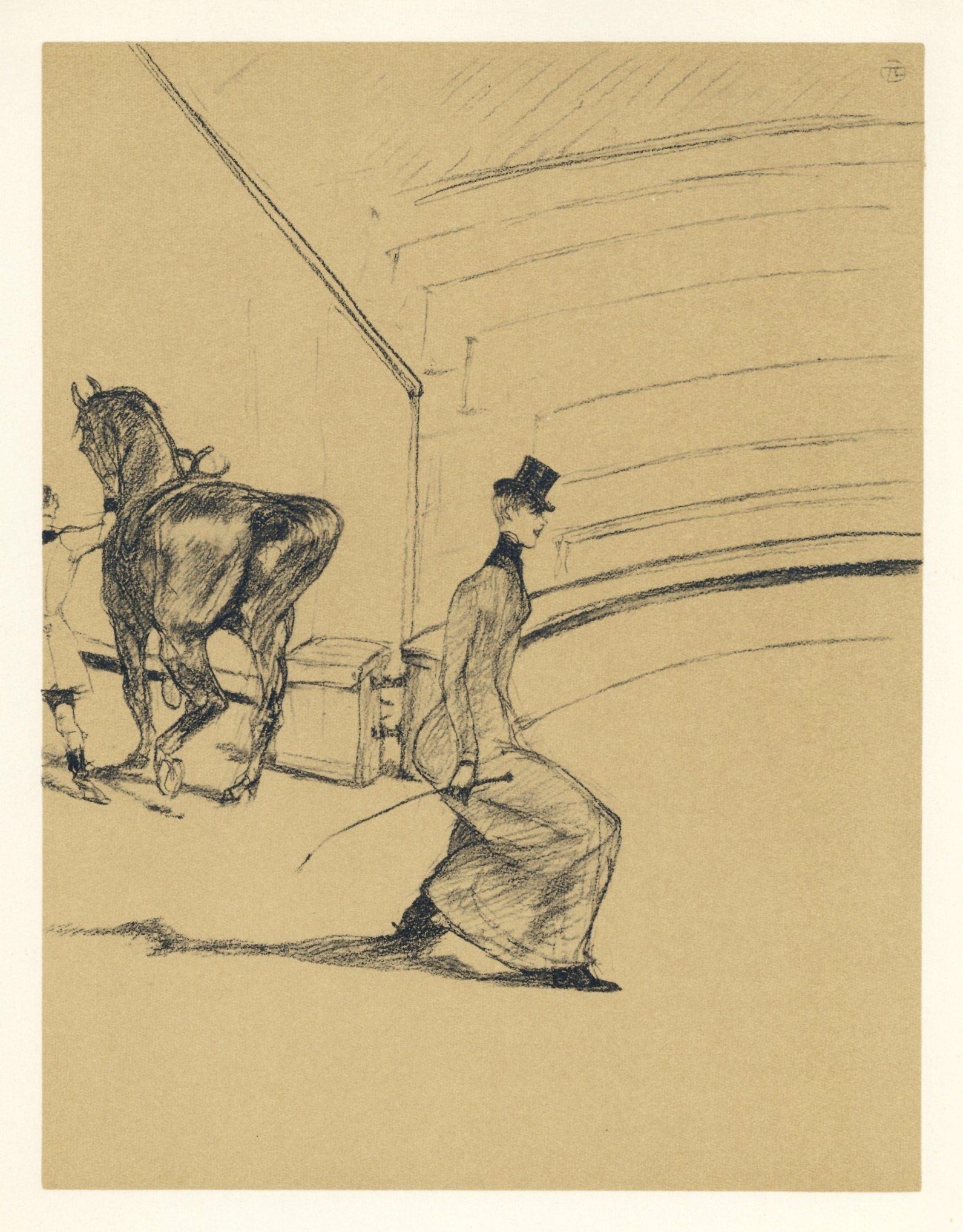 Medium: Lithograph on vélin paper
Year: 1952
Paper Size: 12.125 x 9.25 inches
Inscription: Signed in the plate and unnumbered, as issued
Notes: From the album, The Circus by Toulouse-Lautrec, 1952. Published the Paris Book Center, Inc., New York, in