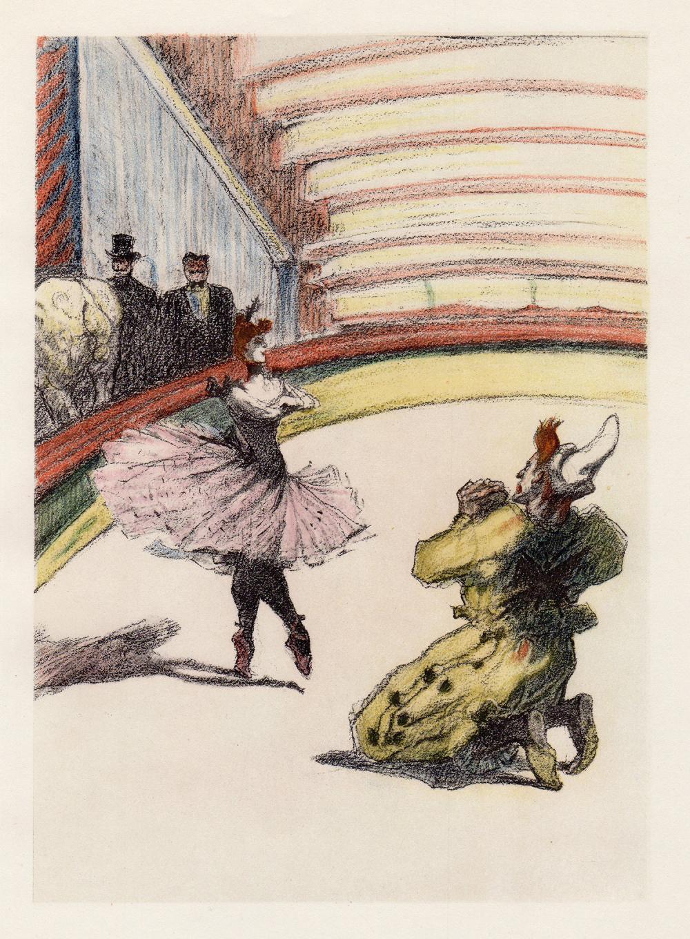 Medium: Lithograph on vélin paper
Year: 1952
Paper Size: 12.125 x 9.25 inches
Inscription: Signed in the plate and unnumbered, as issued
Notes: From the album, The Circus by Toulouse-Lautrec, 1952. Published the Paris Book Center, Inc., New York, in