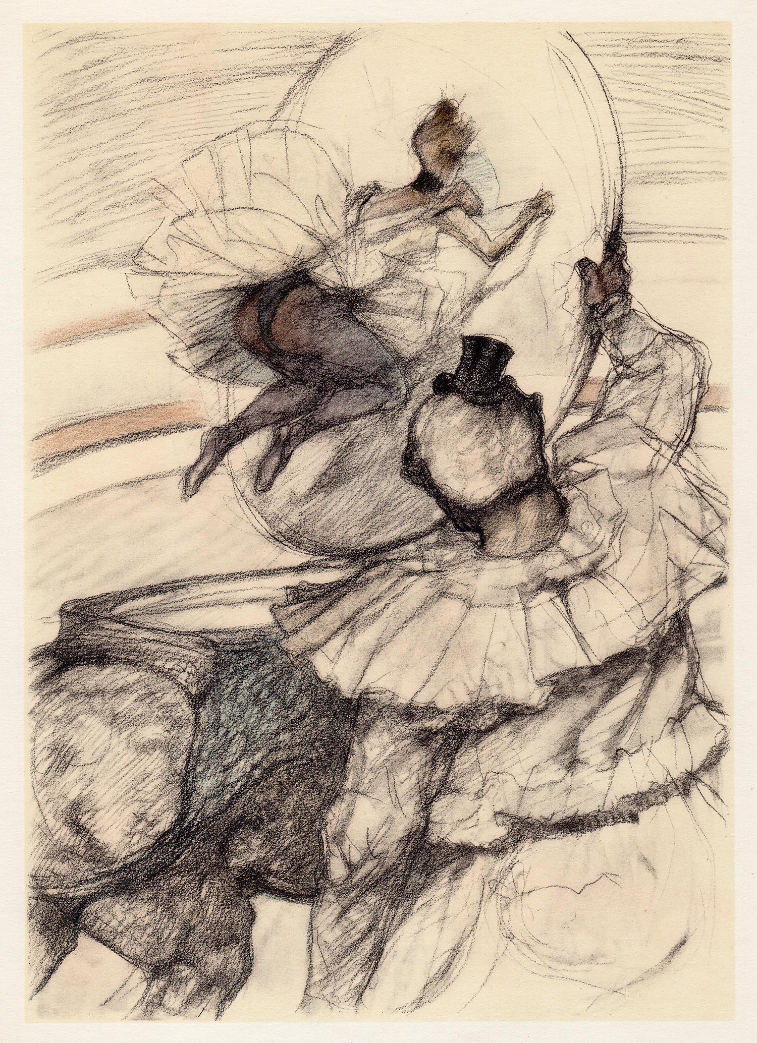 Medium: Lithograph on vélin paper
Year: 1952
Paper Size: 12.125 x 9.25 inches
Inscription: Unsigned and unnumbered, as issued
Notes: From the album, The Circus by Toulouse-Lautrec, 1952. Published the Paris Book Center, Inc., New York, in