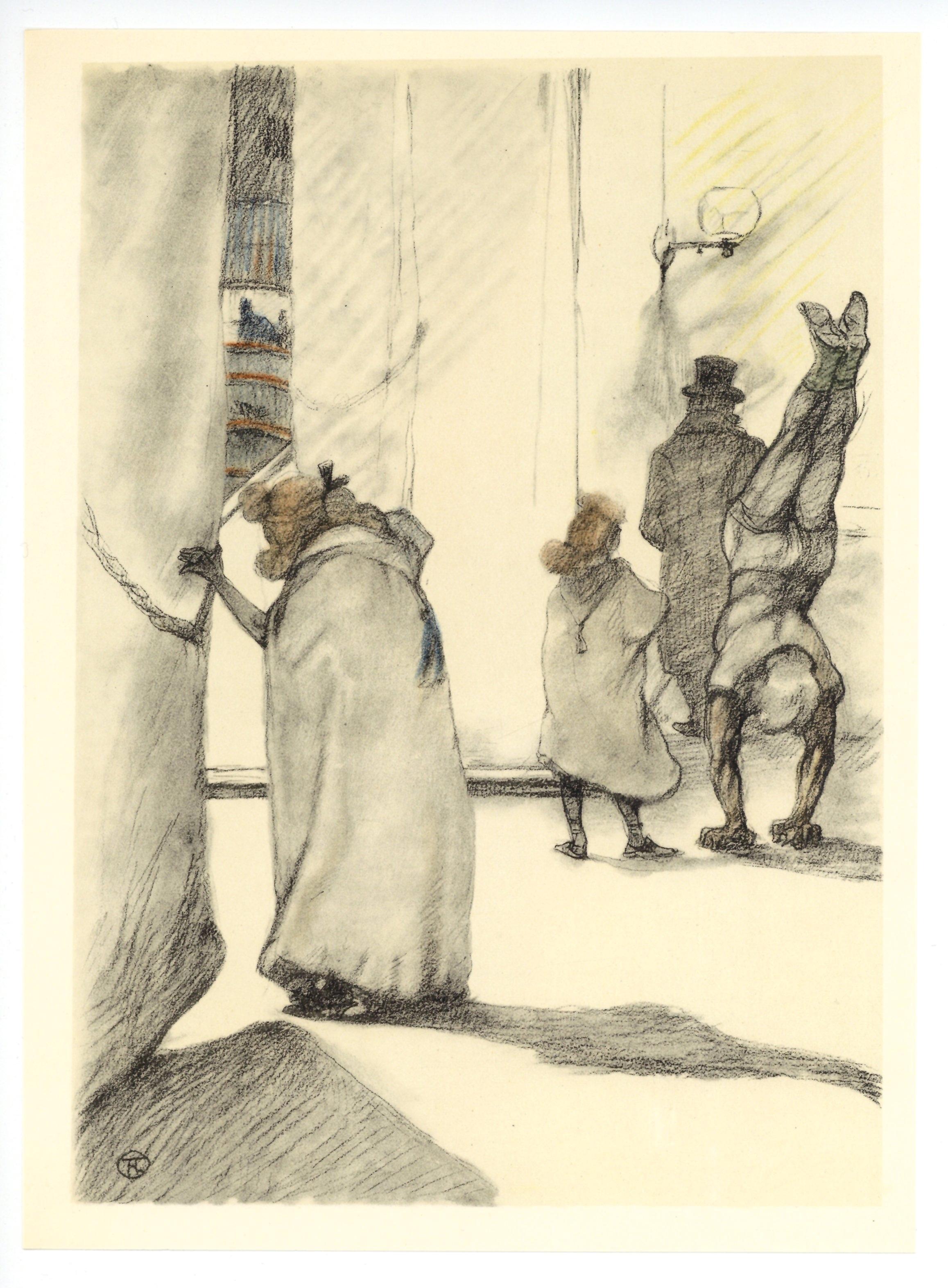 Medium: Lithograph on vélin paper
Year: 1952
Paper Size: 12.125 x 9.25 inches
Inscription: Signed in the plate and unnumbered, as issued
Notes: From the album, The Circus by Toulouse-Lautrec, 1952. Published the Paris Book Center, Inc., New York, in