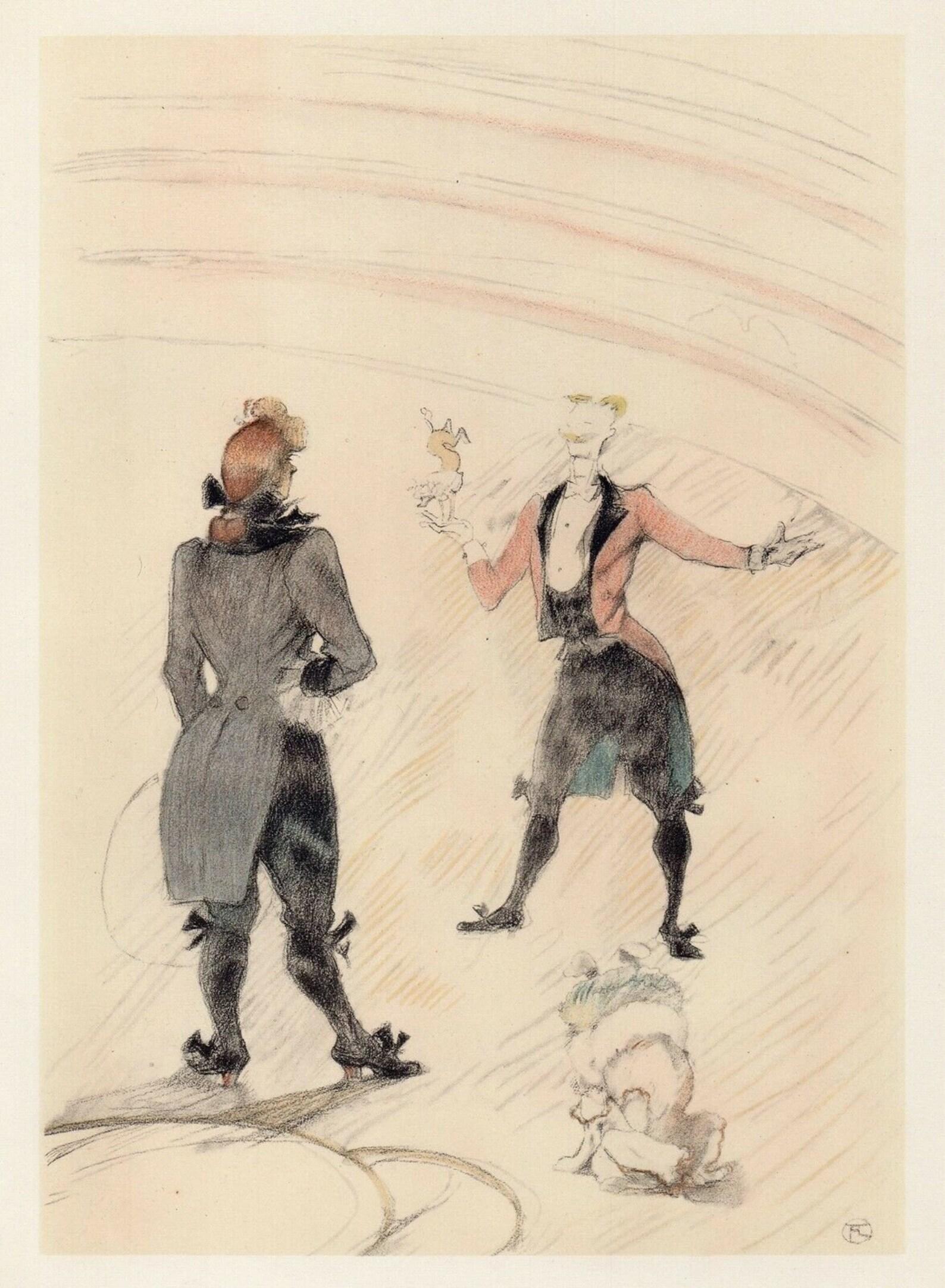 Medium: Lithograph on vélin paper
Year: 1952
Paper Size: 12.125 x 9.25 inches
Inscription: Signed in the plate and unnumbered, as issued
Notes: From the album, The Circus by Toulouse-Lautrec, 1952. Published the Paris Book Center, Inc., New York, in