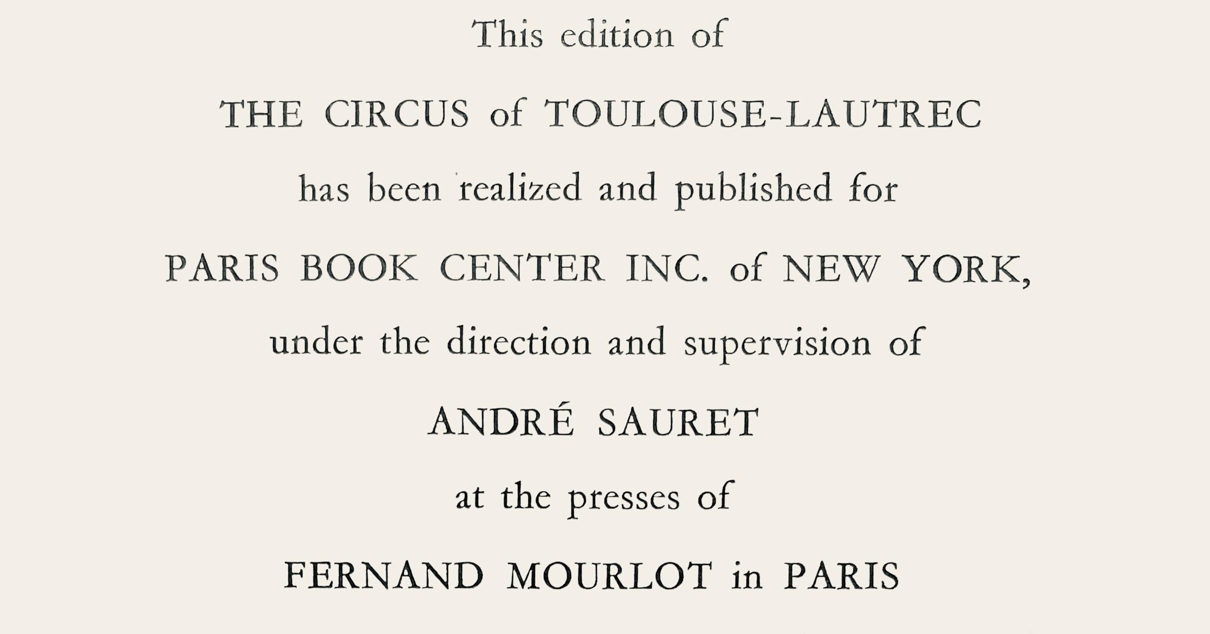 Toulouse-Lautrec, Composition, The Circus by Toulouse-Lautrec (after) For Sale 1