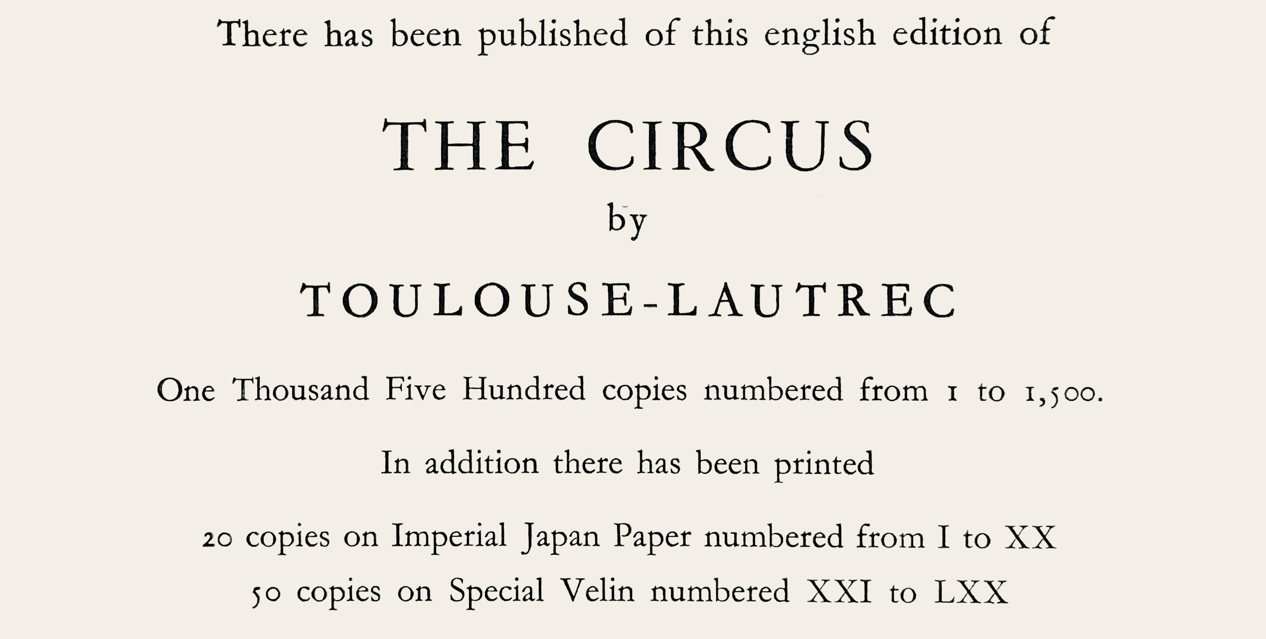 Toulouse-Lautrec, Composition, The Circus by Toulouse-Lautrec (after) For Sale 2