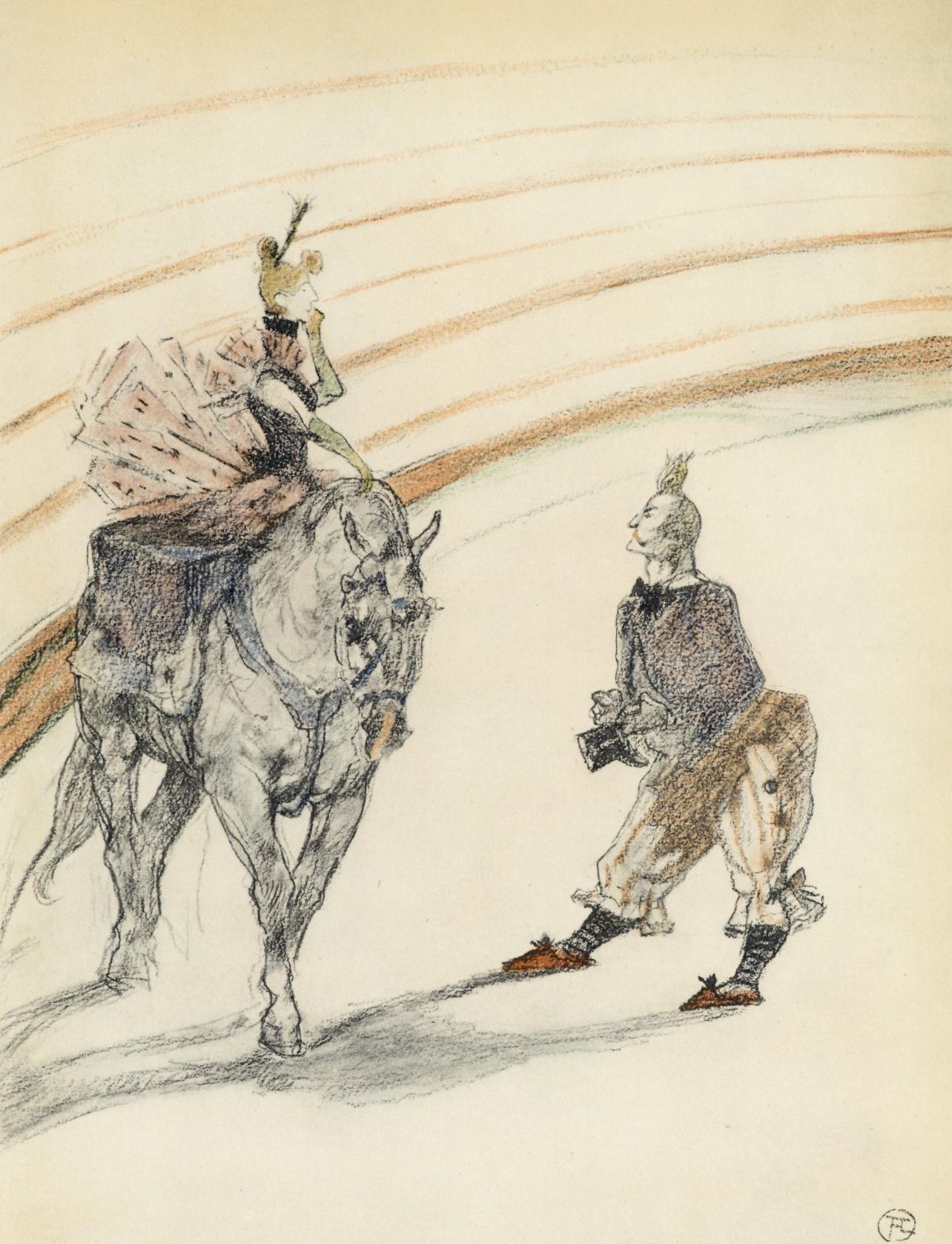 Henri de Toulouse-Lautrec Landscape Print - Toulouse-Lautrec, Composition, The Circus by Toulouse-Lautrec (after)