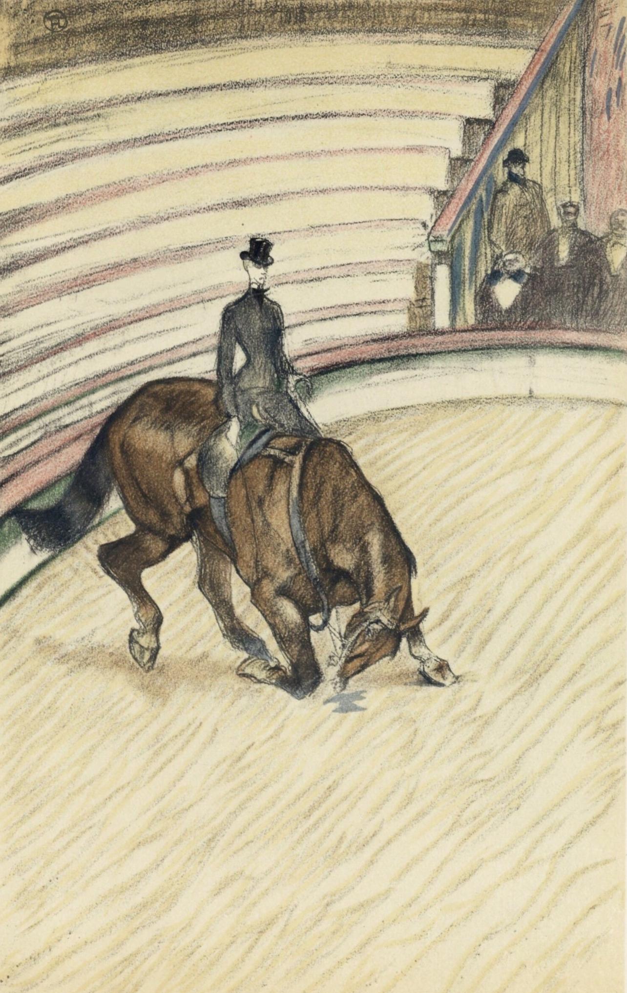 Henri de Toulouse-Lautrec Landscape Print - Toulouse-Lautrec, Composition, The Circus by Toulouse-Lautrec (after)