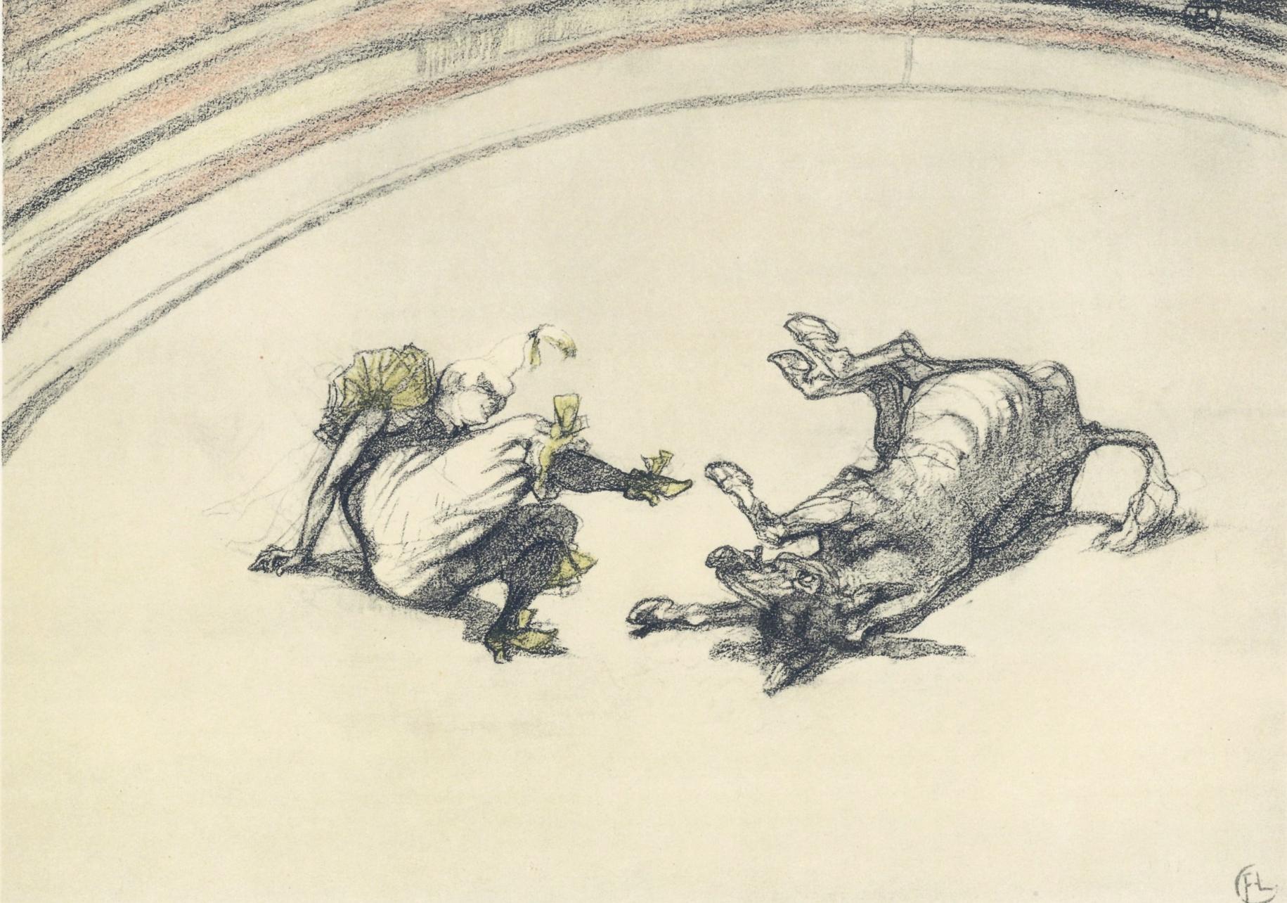 Henri de Toulouse-Lautrec Landscape Print - Toulouse-Lautrec, Composition, The Circus by Toulouse-Lautrec (after)