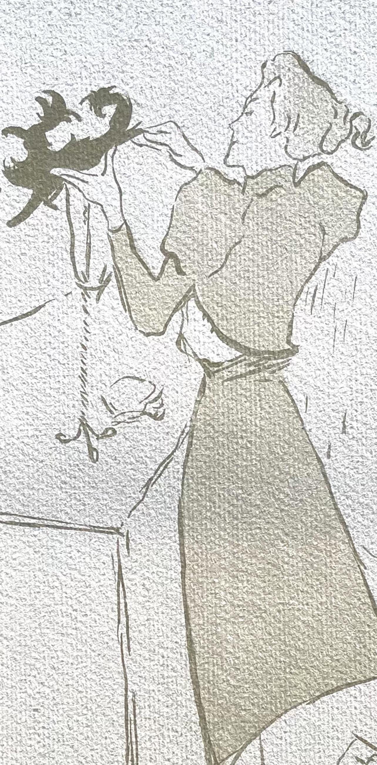Toulouse-Lautrec, Composition, TLautrec (d'après) - Gris Figurative Print par Henri de Toulouse-Lautrec