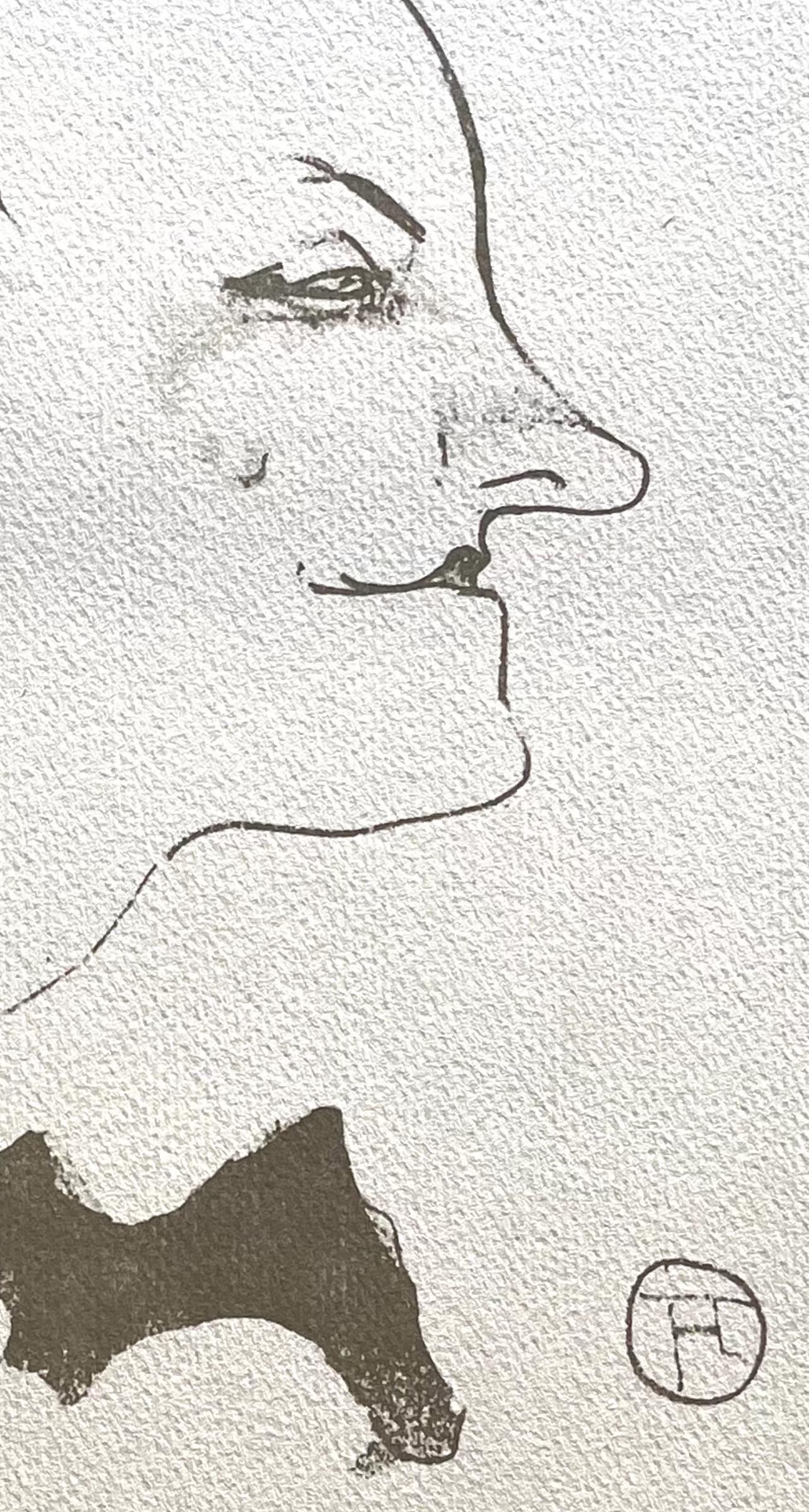 Toulouse-Lautrec, Composition, TLautrec (after) - Gray Landscape Print by Henri de Toulouse-Lautrec