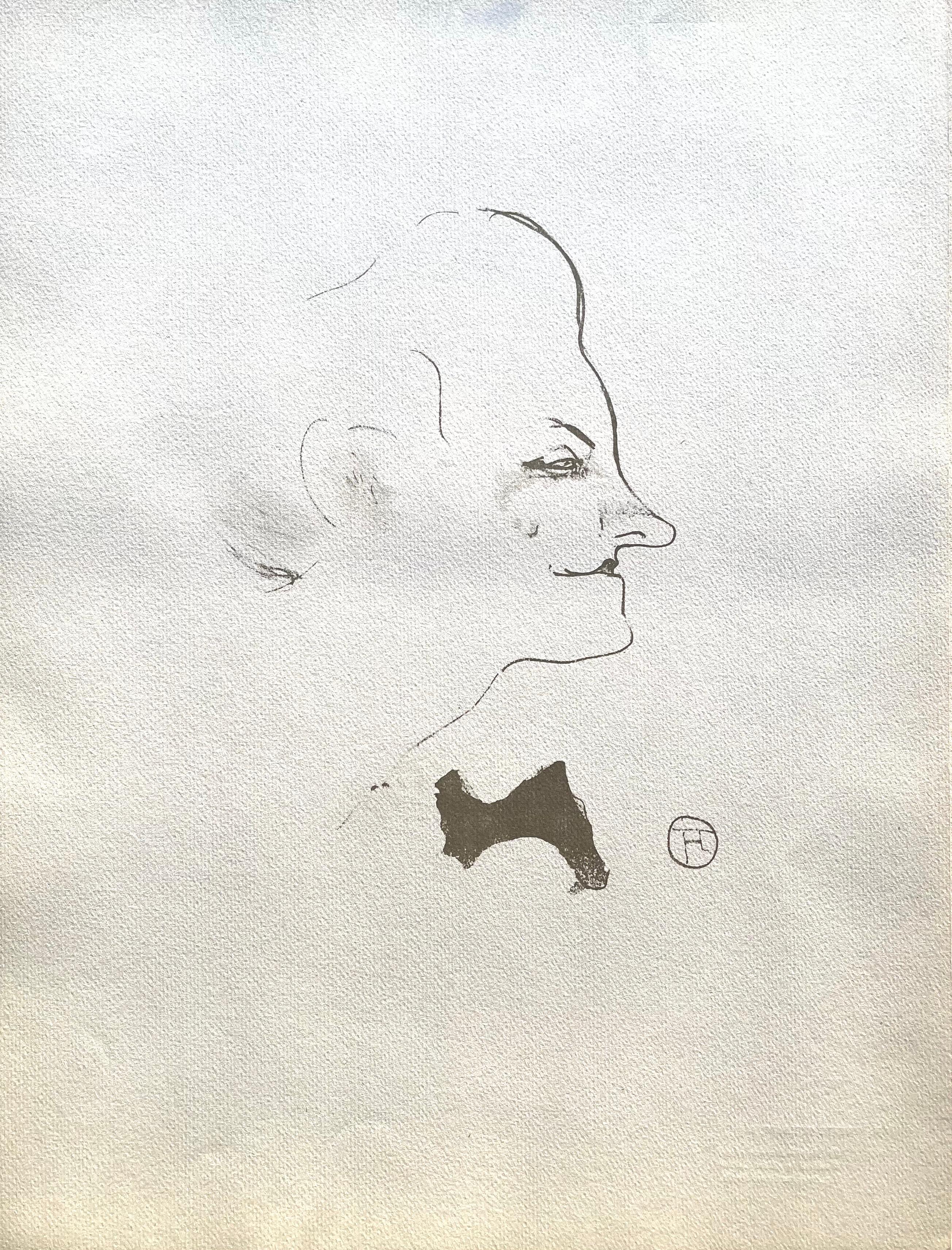 Medium: Lithograph and stencil on vélin paper
Year: 1946
Paper Size: 17 x 13 inches
Inscription: Signed in the plate and unnumbered, as issued
Notes: From the folio, TLautrec, 1946. Published the Philadelphia Museum of Art, in collaboration with The