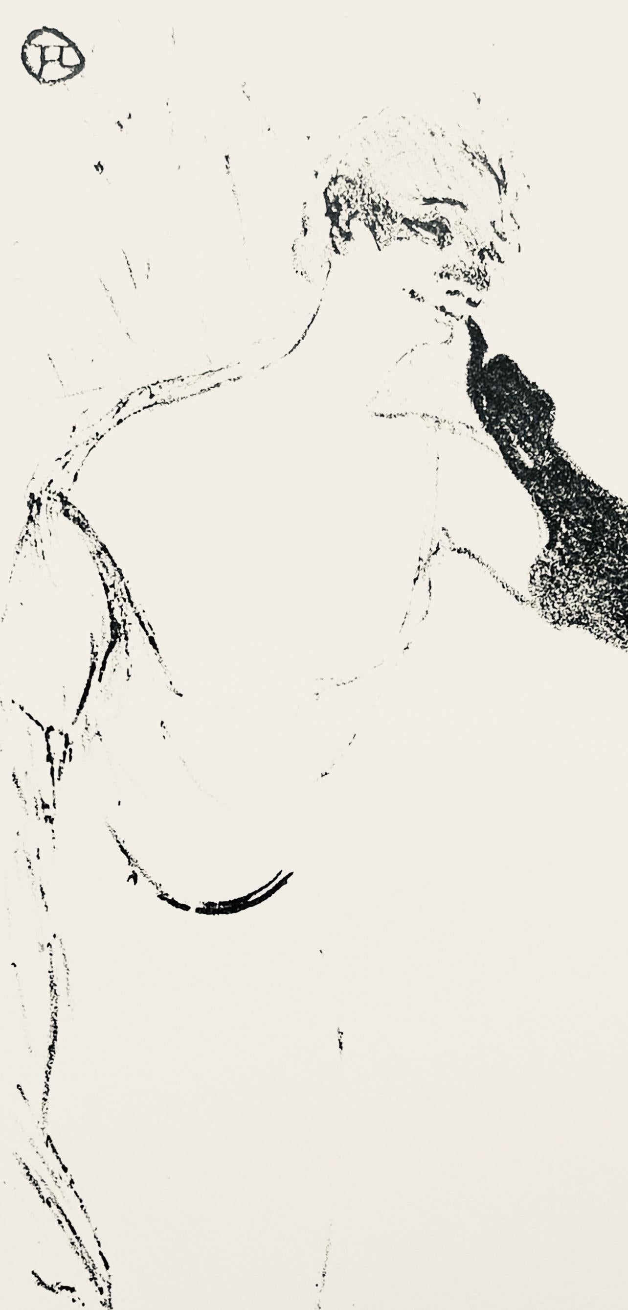 Toulouse-Lautrec, Komposition, Yvette Guilbert vue par Toulouse-Lautrec (nach) – Print von Henri de Toulouse-Lautrec