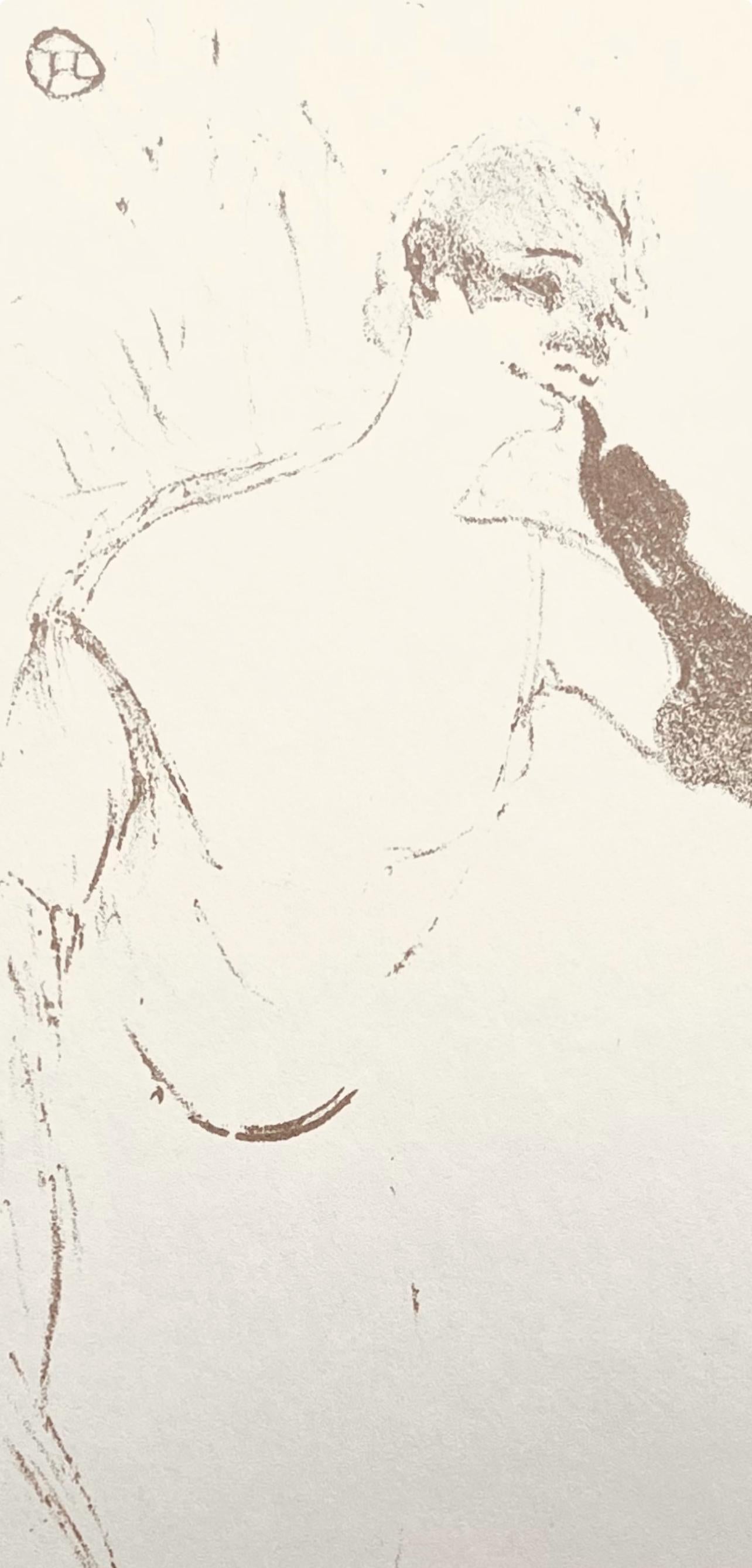 Toulouse-Lautrec, Composición, Yvette Guilbert vista por Toulouse-Lautrec (después) - Print de Henri de Toulouse-Lautrec