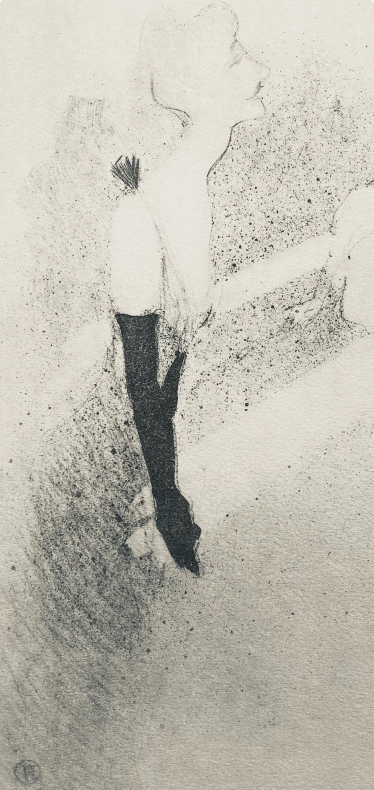 Toulouse-Lautrec, Composition, Yvette Guilbert vue de Toulouse-Lautrec (après) - Print de Henri de Toulouse-Lautrec