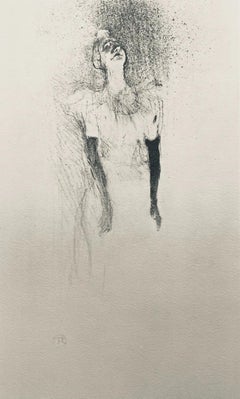 Toulouse-Lautrec, Komposition, Yvette Guilbert vue par Toulouse-Lautrec (nach)