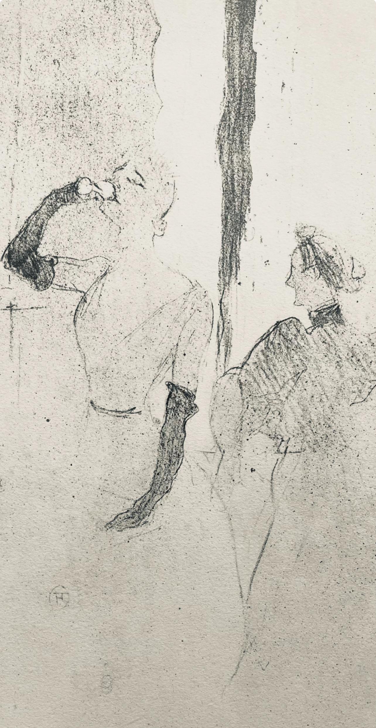 Toulouse-Lautrec, Composition, Yvette Guilbert vue de Toulouse-Lautrec (après) - Print de Henri de Toulouse-Lautrec