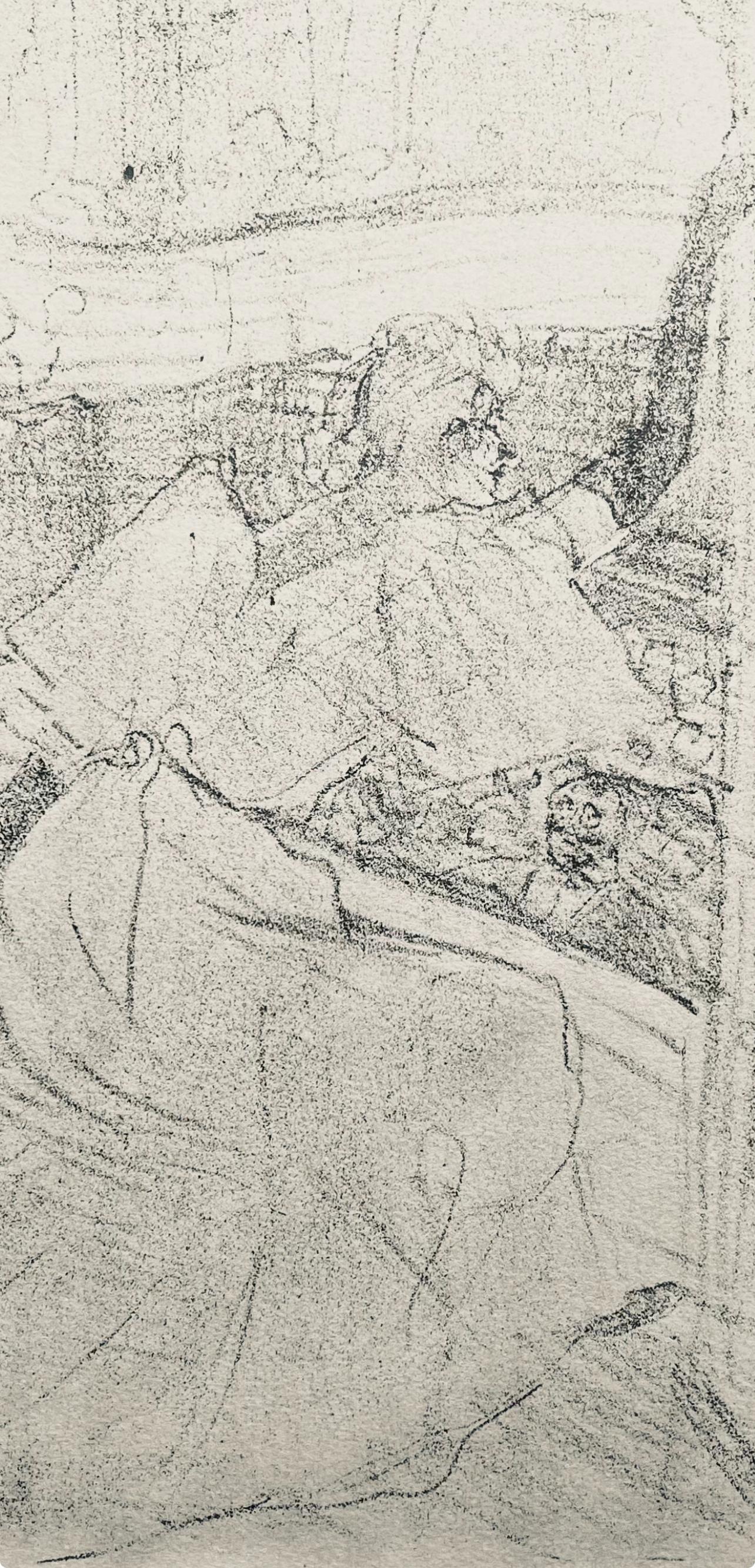 Toulouse-Lautrec, Composition, Yvette Guilbert vue de Toulouse-Lautrec (après) - Print de Henri de Toulouse-Lautrec