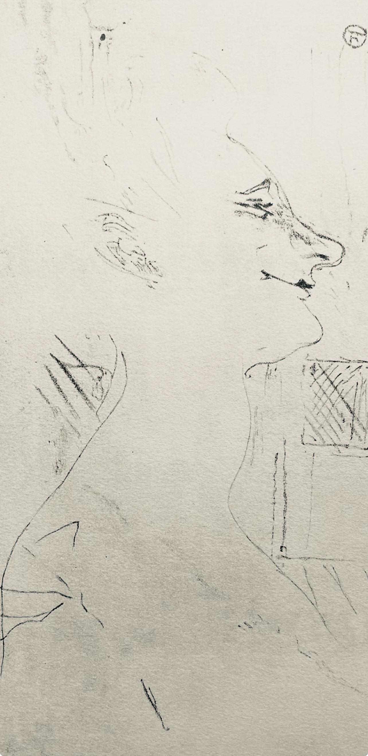 Toulouse-Lautrec, Composizione, Yvette Guilbert vue par Toulouse-Lautrec (dopo) - Print di Henri de Toulouse-Lautrec