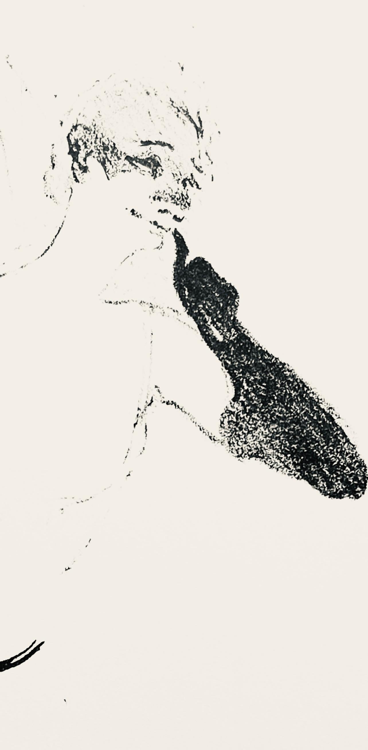Toulouse-Lautrec, Komposition, Yvette Guilbert vue par Toulouse-Lautrec (nach) (Post-Impressionismus), Print, von Henri de Toulouse-Lautrec