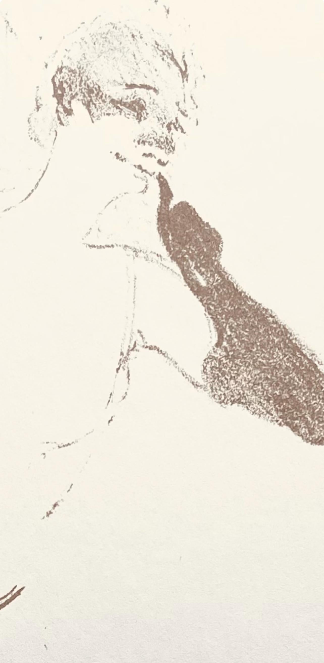 Toulouse-Lautrec, Composición, Yvette Guilbert vista por Toulouse-Lautrec (después) - Print Posimpresionista de Henri de Toulouse-Lautrec
