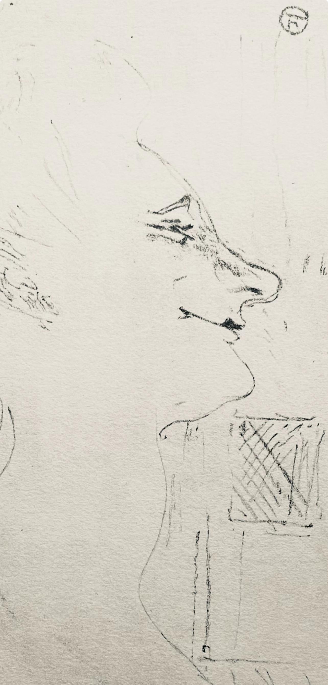 Toulouse-Lautrec, Composición, Yvette Guilbert vista por Toulouse-Lautrec (después) - Print Posimpresionista de Henri de Toulouse-Lautrec