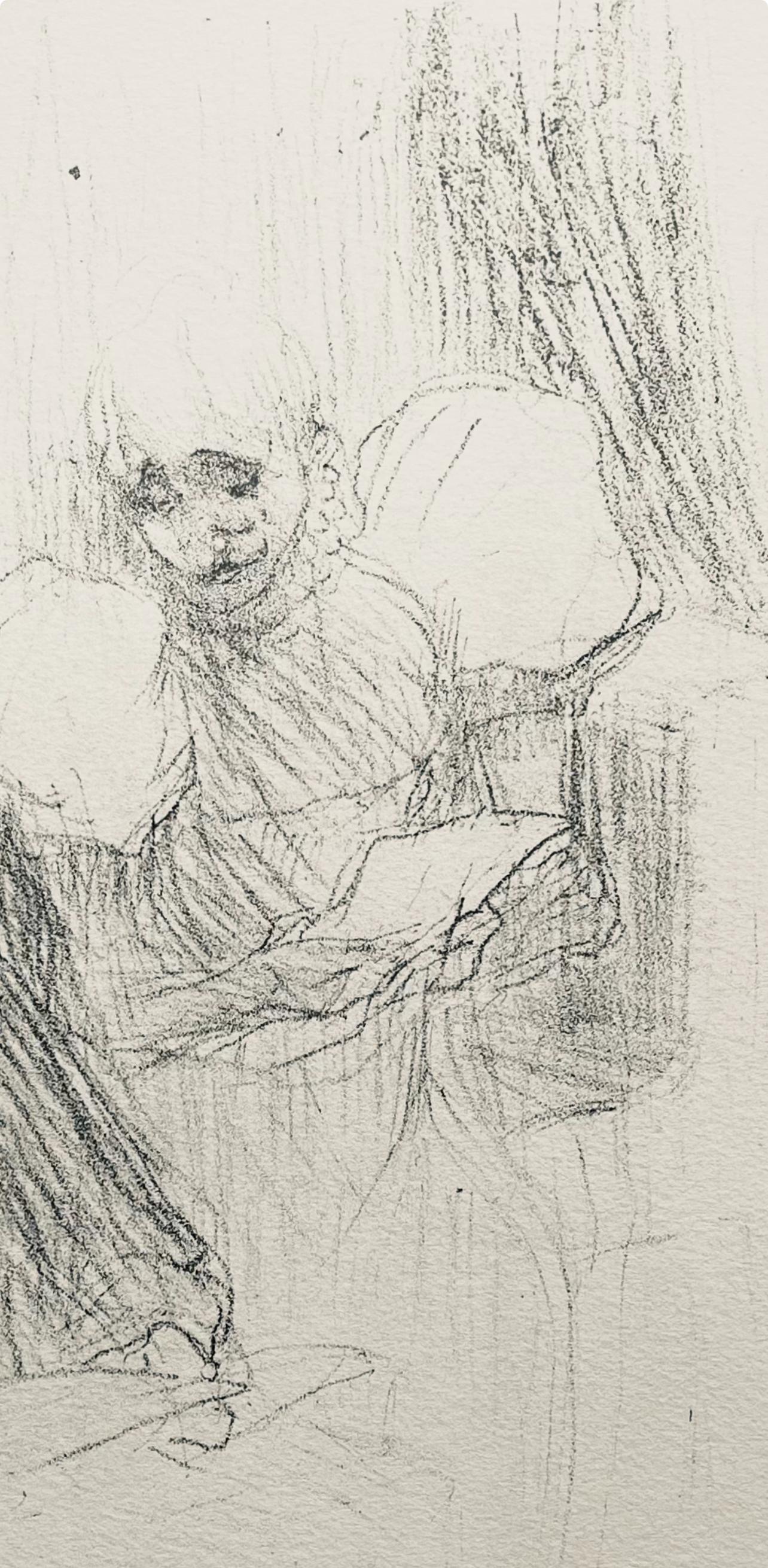 Lithograph and stencil on vélin Rives BFK paper.  Unsigned and unnumbered, as issued. Good Condition; never framed or matted. Notes: From the folio, Yvette Guilbert vue par Toulouse-Lautrec, 1950. Published by Librairie Au Pont des Arts, Paris;