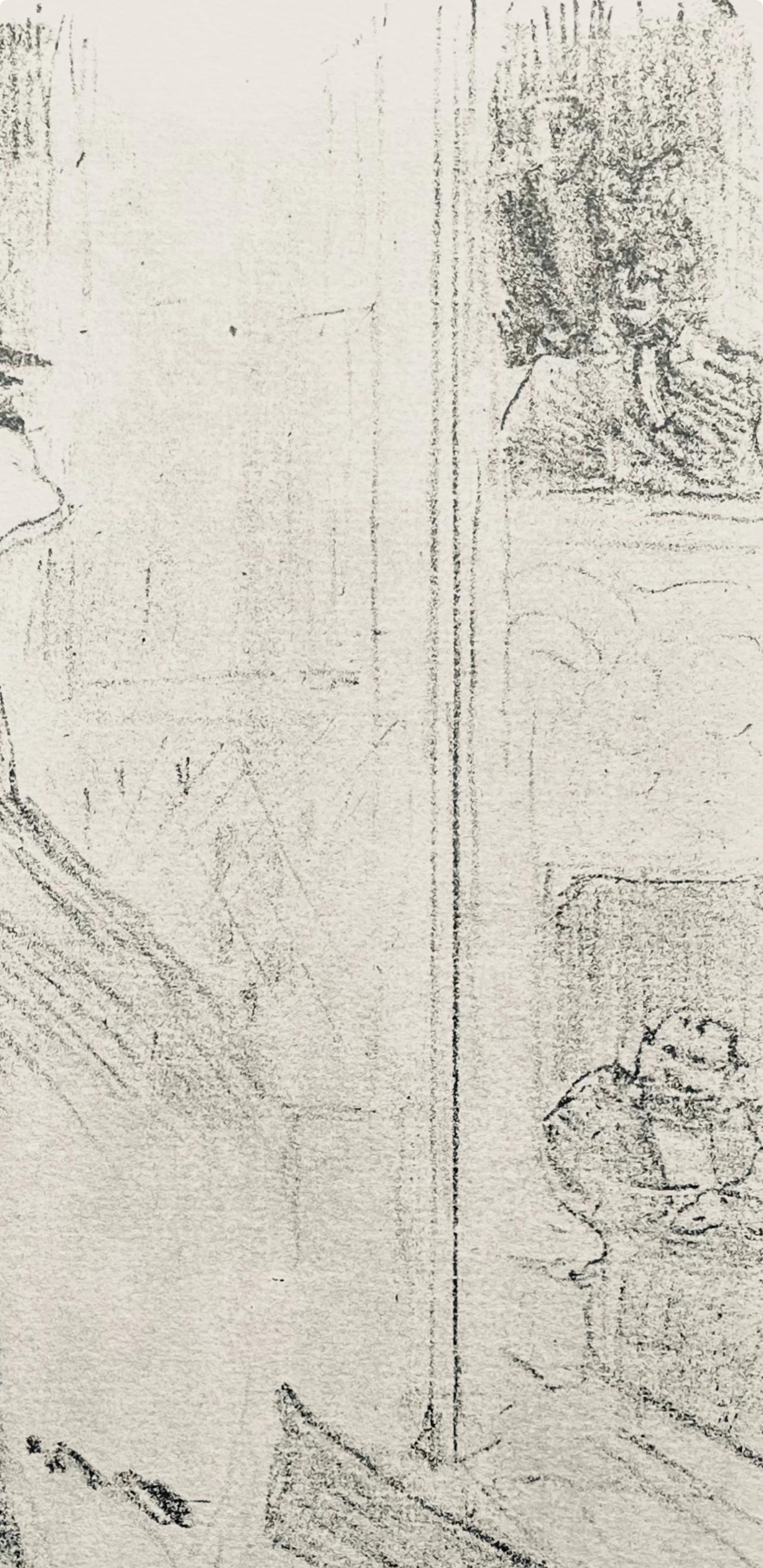 Lithograph and stencil on vélin Rives BFK paper.  Unsigned and unnumbered, as issued. Good Condition; never framed or matted. Notes: From the folio, Yvette Guilbert vue par Toulouse-Lautrec, 1950. Published by Librairie Au Pont des Arts, Paris;
