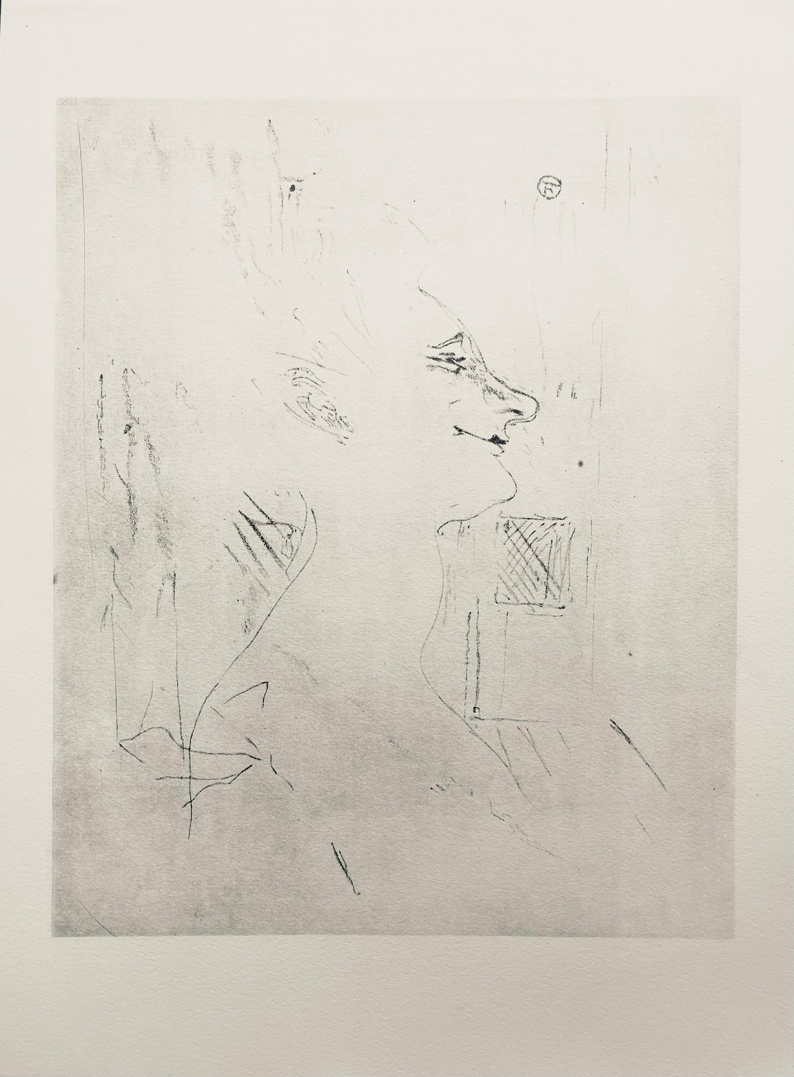 Lithograph and stencil on vélin Rives BFK paper.  Unsigned and unnumbered, as issued. Good Condition; never framed or matted. Notes: From the folio, Yvette Guilbert vue par Toulouse-Lautrec, 1950. Published by Librairie Au Pont des Arts, Paris;
