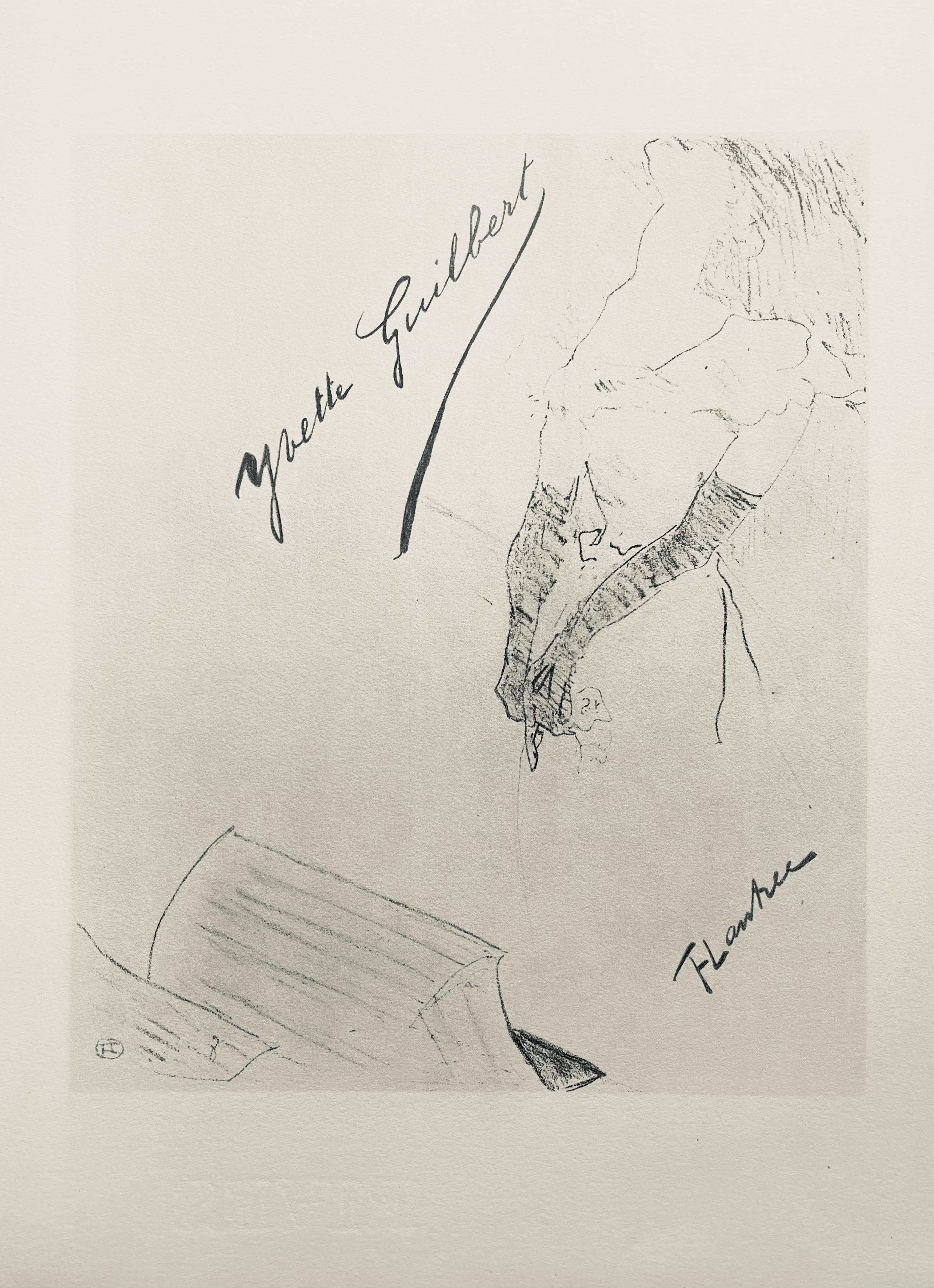 Toulouse-Lautrec, Composition, Yvette Guilbert vue par Toulouse-Lautrec (after) For Sale 1