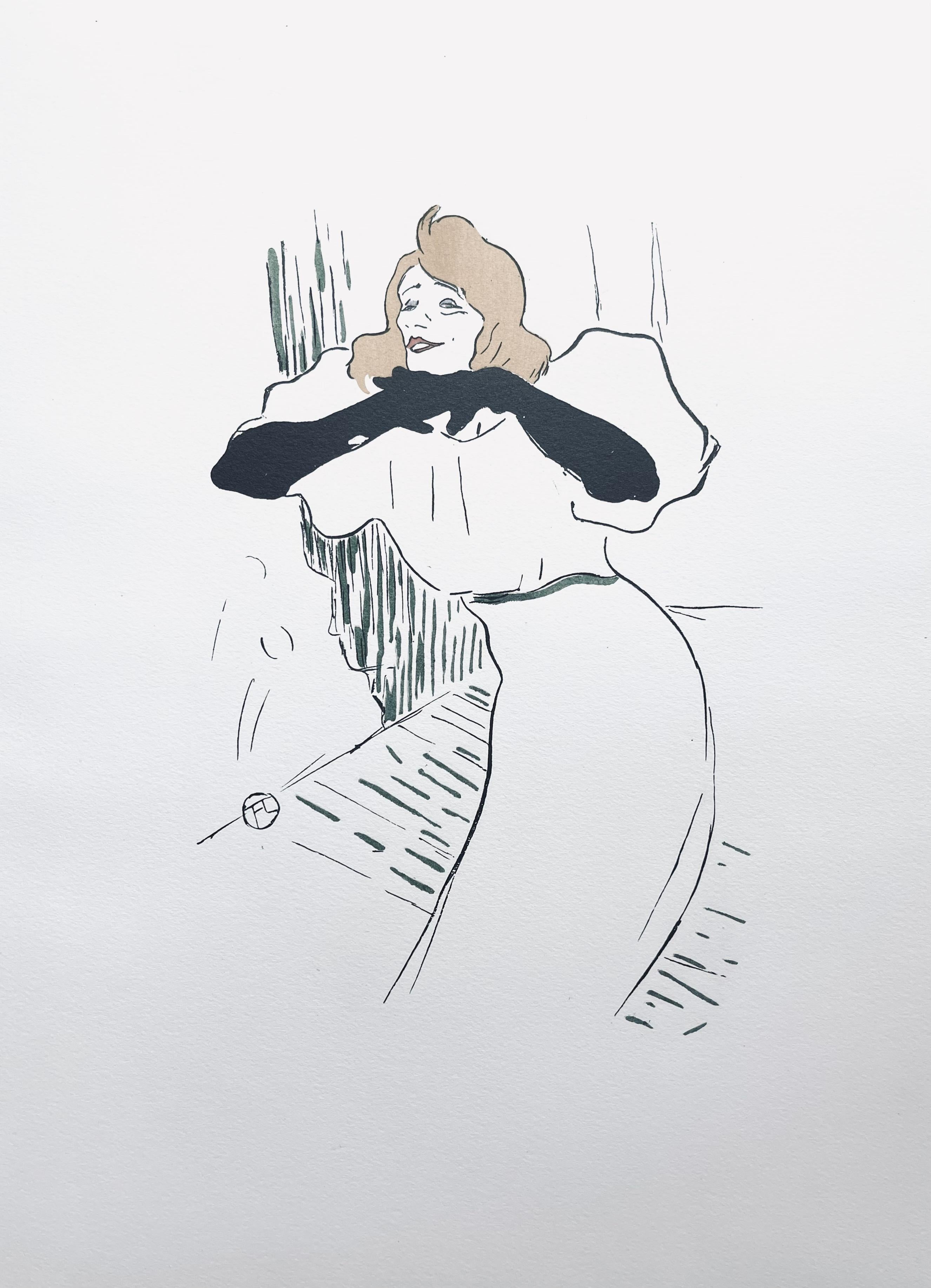 Toulouse-Lautrec, Composition, Yvette Guilbert vue par Toulouse-Lautrec (after) For Sale 3
