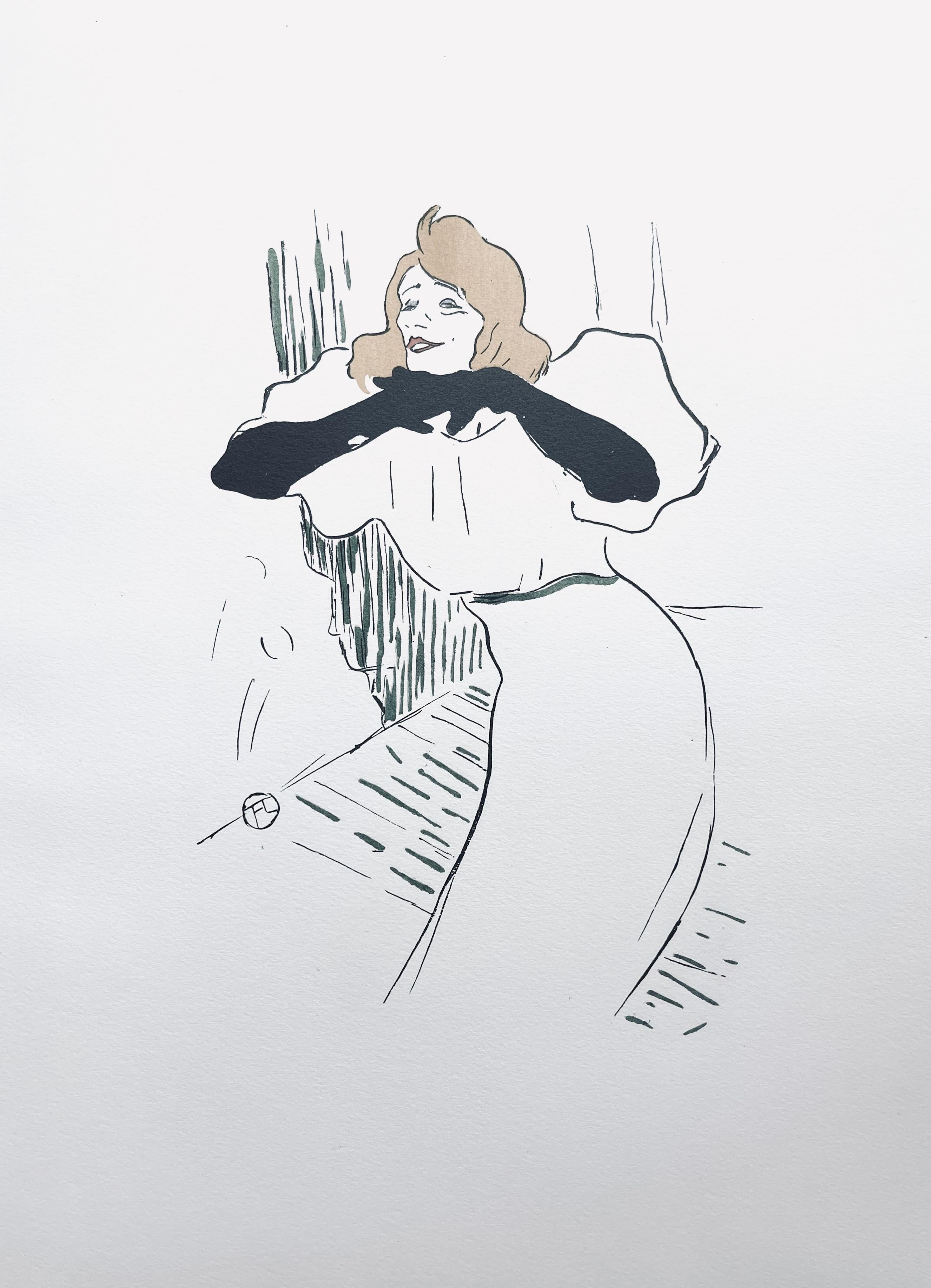 Toulouse-Lautrec, Composition, Yvette Guilbert vue par Toulouse-Lautrec (after) For Sale 2