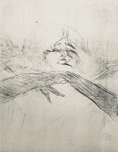 Vintage Toulouse-Lautrec, Composition, Yvette Guilbert vue par Toulouse-Lautrec (after)