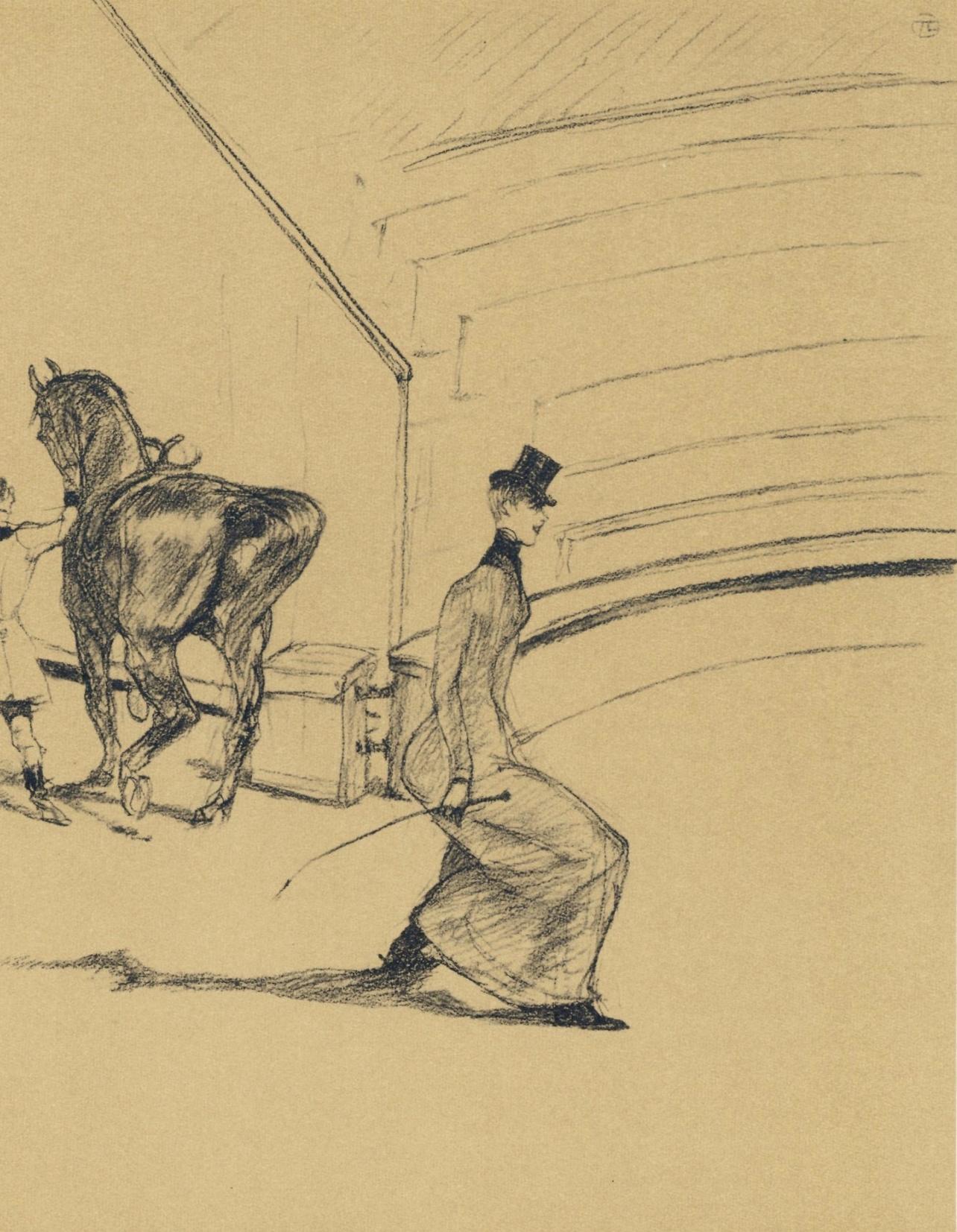 Henri de Toulouse-Lautrec Figurative Print - Toulouse-Lautrec, Écuyère de haute école, The Circus by Toulouse-Lautrec (after)