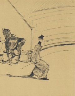 Vintage Toulouse-Lautrec, Écuyère de haute école, The Circus by Toulouse-Lautrec (after)