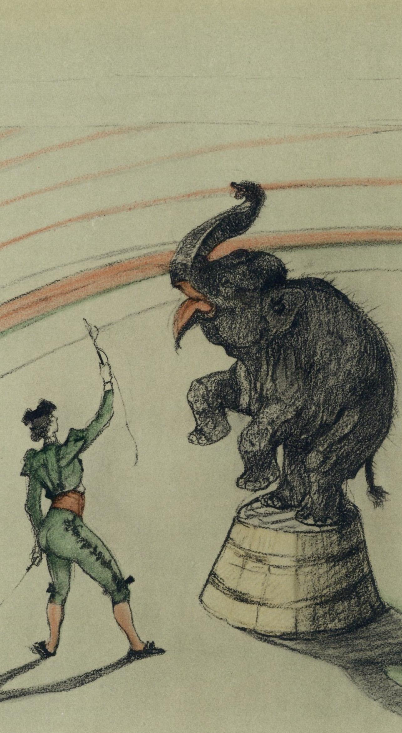 Toulouse-Lautrec, Elephant en liberte, The Circus by Toulouse-Lautrec (after) - Print by Henri de Toulouse-Lautrec