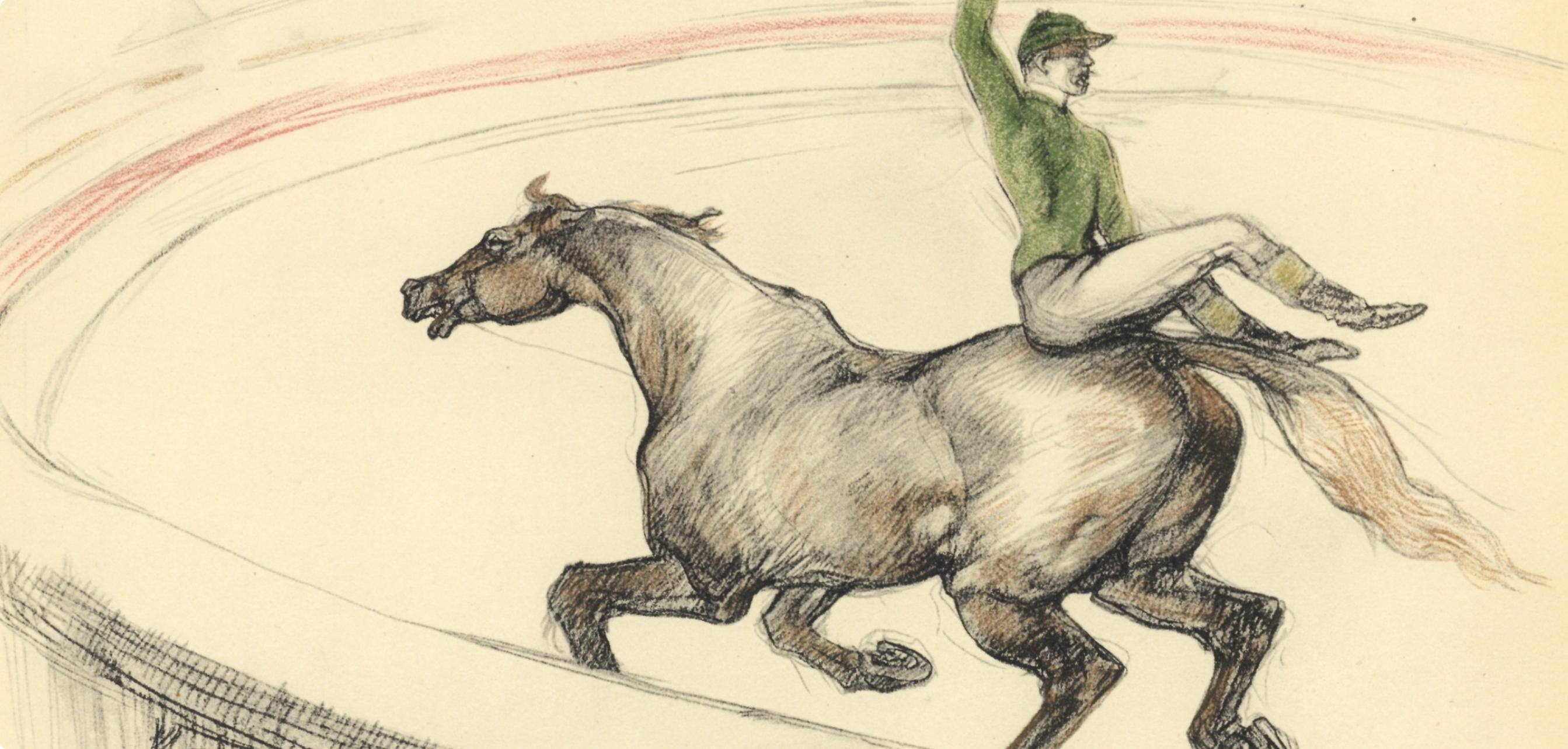 Toulouse-Lautrec, Jockey, Der Zirkus von Toulouse-Lautrec (nach) – Print von Henri de Toulouse-Lautrec