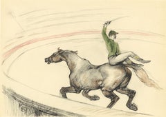 Vintage Toulouse-Lautrec, Jockey, The Circus by Toulouse-Lautrec (after)