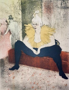 Vintage Toulouse-Lautrec, La Clownesse assise, Images de Lautrec (after)