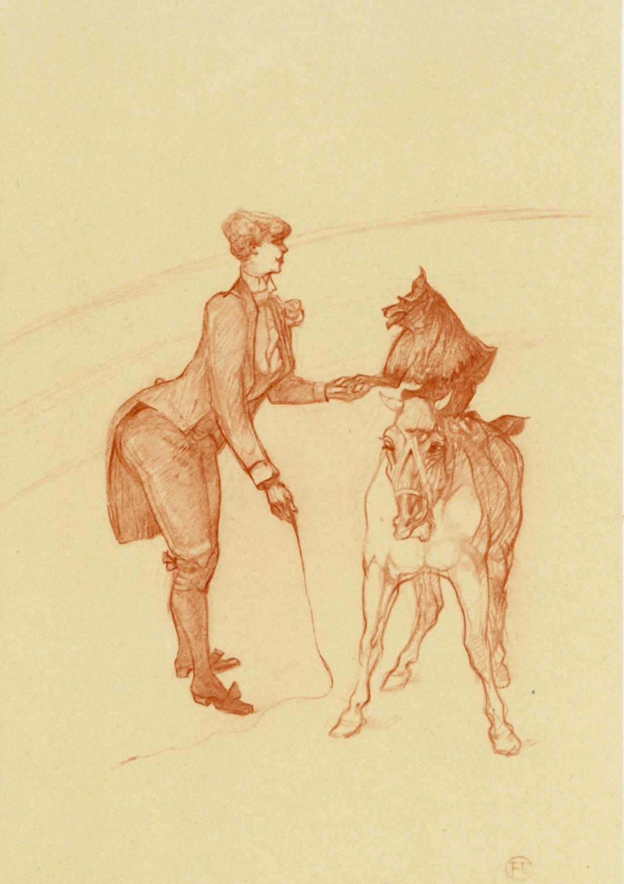 Figurative Print Henri de Toulouse-Lautrec - Toulouse-Lautrec, La dresseuse d'animaux, Le cirque de Toulouse-Lautrec (après)