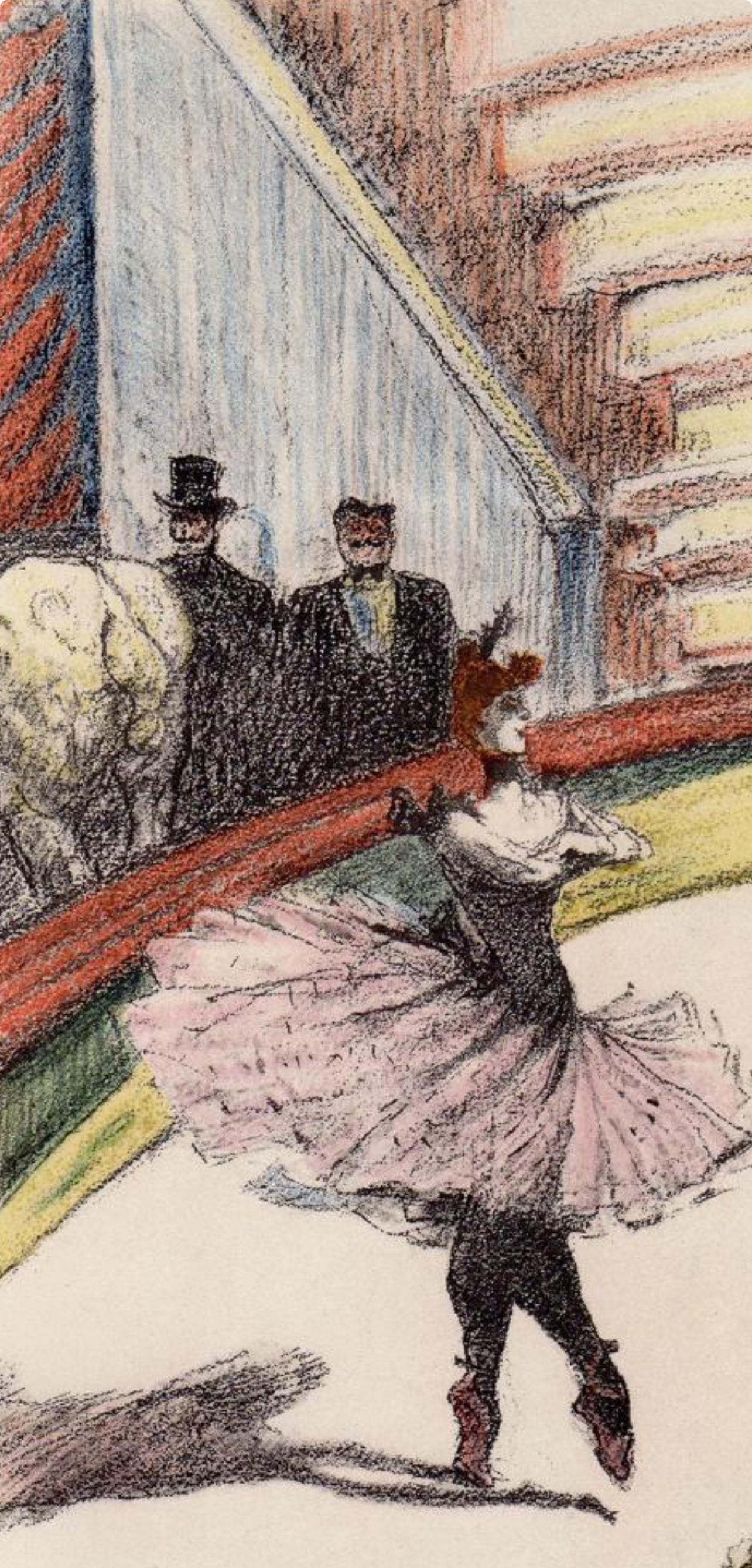 Lithograph on wove paper.  Unsigned and unnumbered, as issued. Good Condition; never framed or matted. Notes: From the volume, The Circus by Toulouse-Lautrec, 1952. Published the Paris Book Center, New York and André Sauret, Paris; printed by
