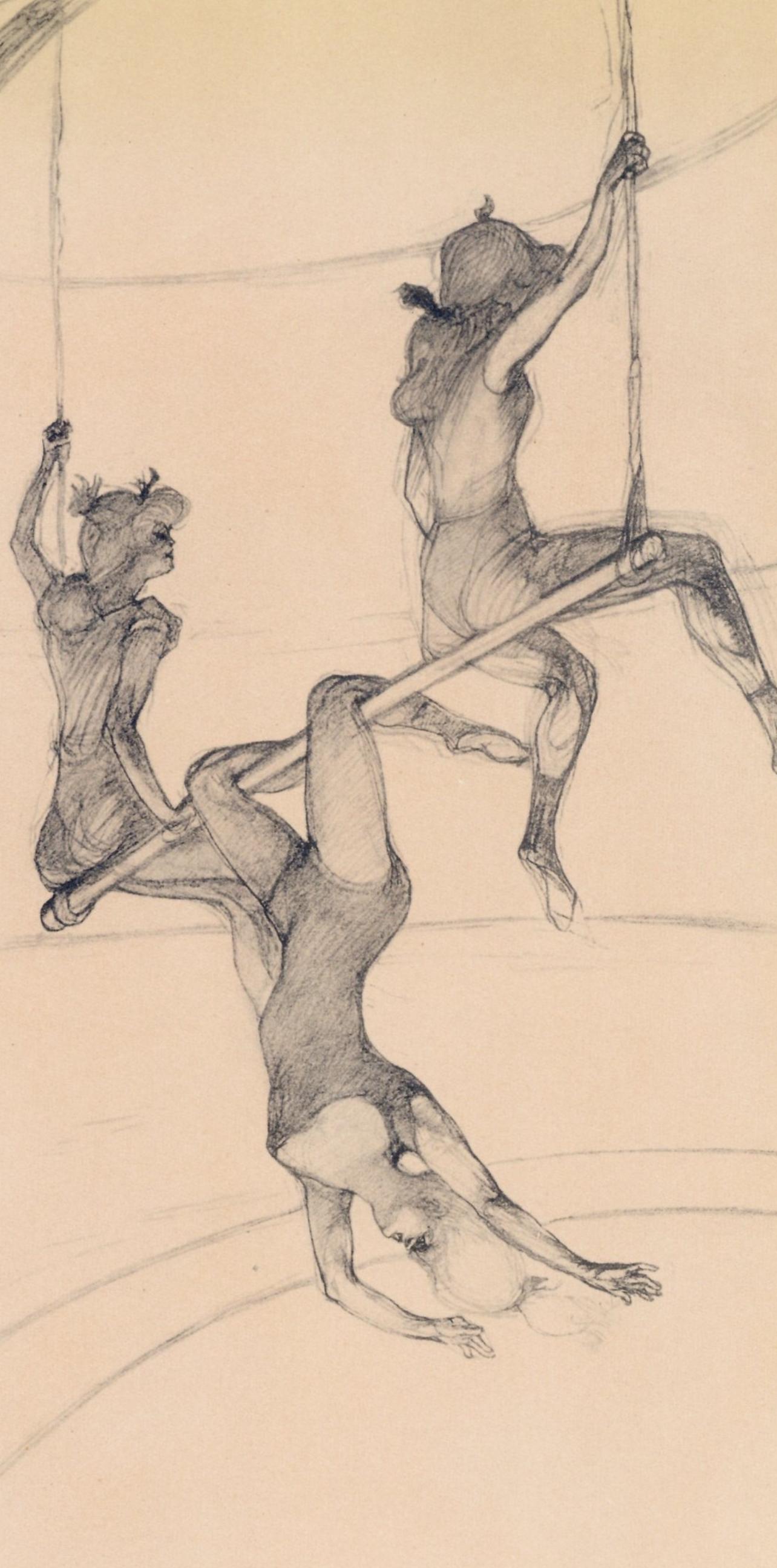 Toulouse-Lautrec, Le trapèze volant, Le Cirque par Toulouse-Lautrec (d'après) - Print de Henri de Toulouse-Lautrec