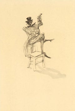 Toulouse-Lautrec, Nègre jouant du banjo, Le Cirque de Toulouse-Lautrec (d'après)