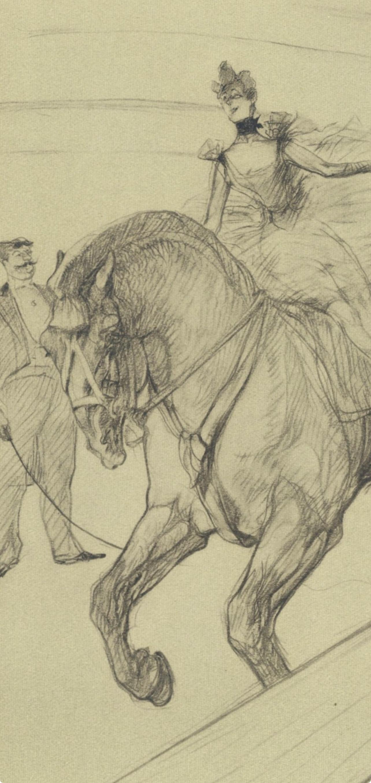 Toulouse-Lautrec, Travail ohne selle, Der Zirkus von Toulouse-Lautrec (nach) – Print von Henri de Toulouse-Lautrec